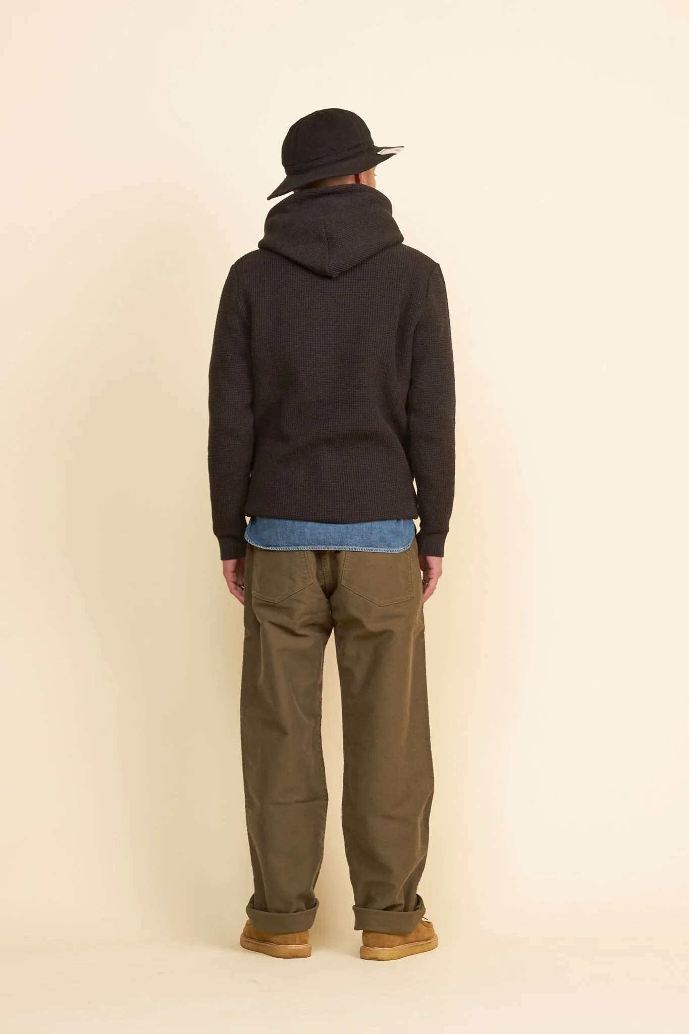 Addict Clothes ACVM Waffle Cotton Knit Hoodie - Black - Image 6