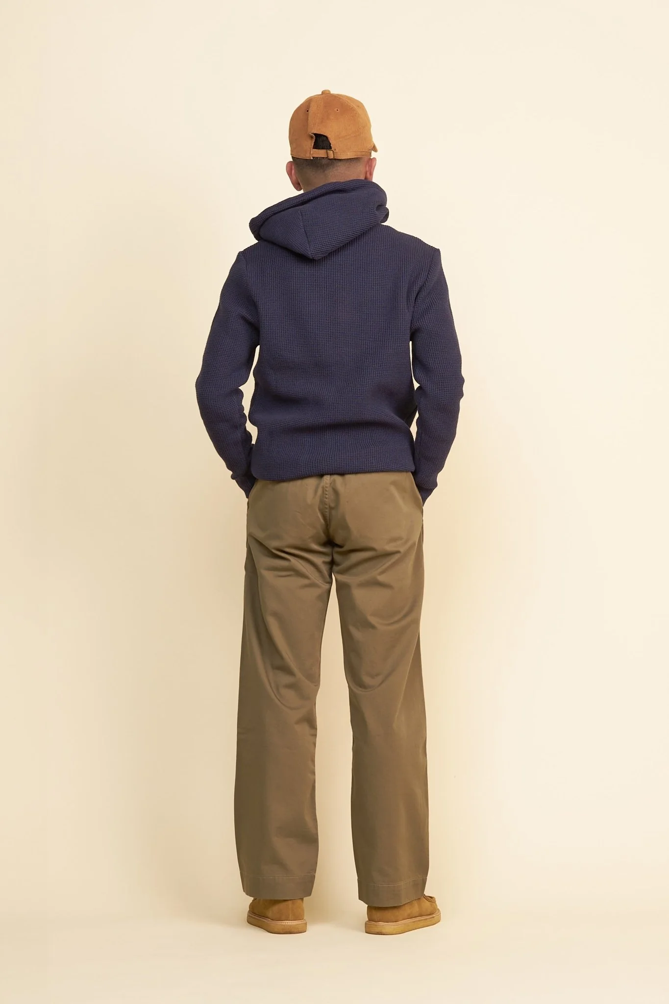 Addict Clothes ACVM Waffle Cotton Knit Hoodie - Ink Blue - Image 6