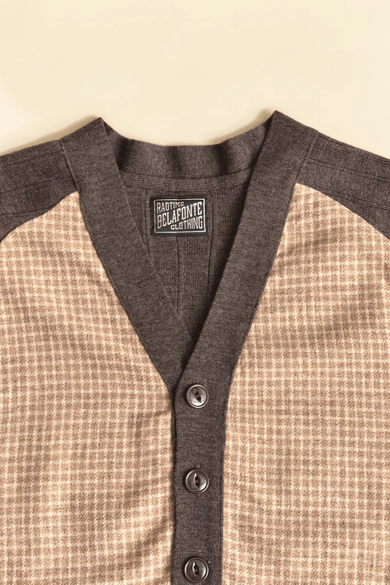 Belafonte Ragtime Panel Cardigan - Smoky Brown - Image 2