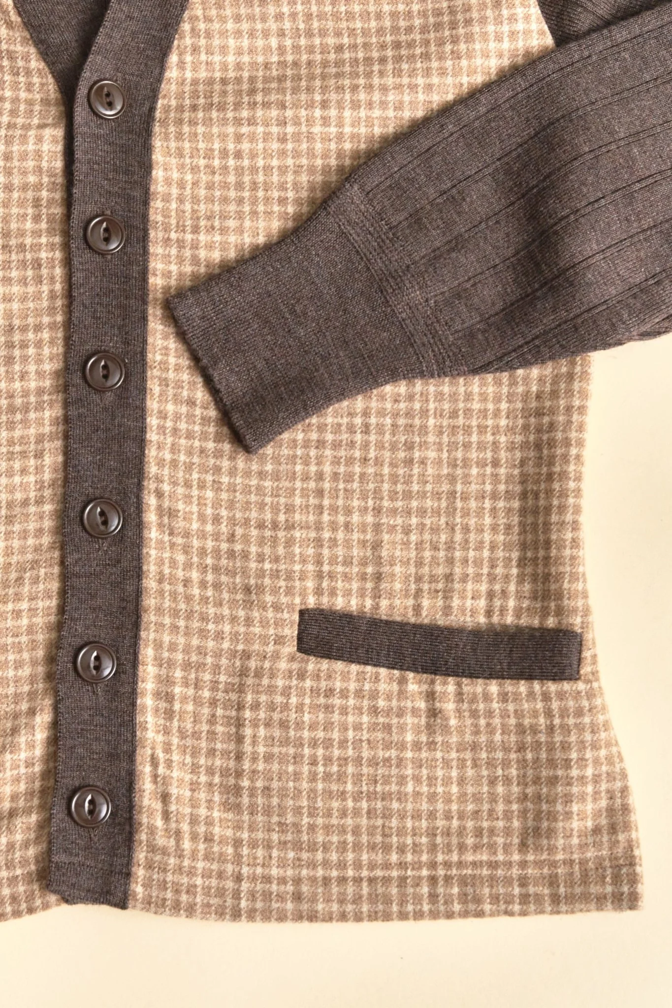 Belafonte Ragtime Panel Cardigan - Smoky Brown - Image 5