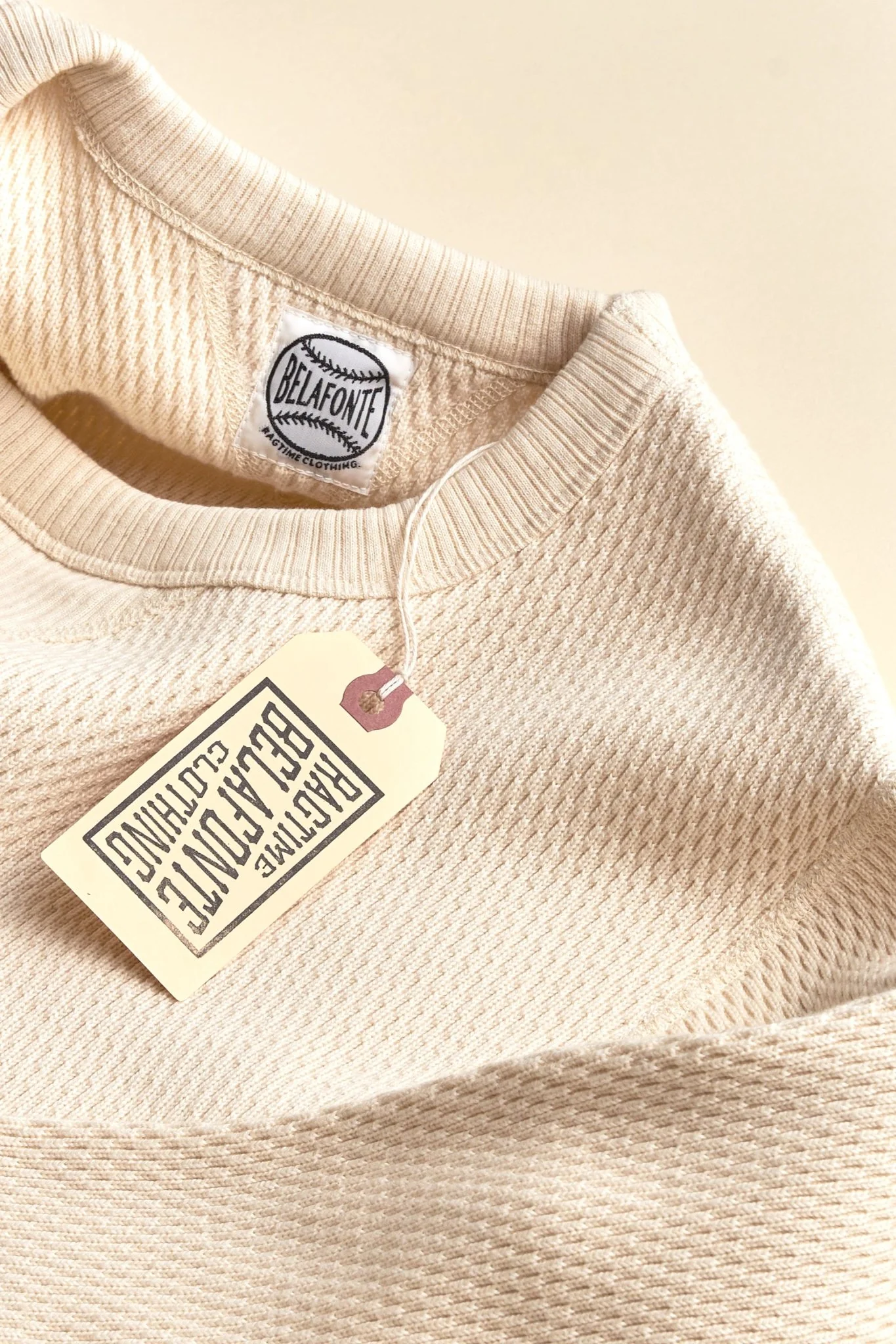 Belafonte Ragtime Super Heavy WV Thermal Sweatshirt - Soaping Ivory - Image 3
