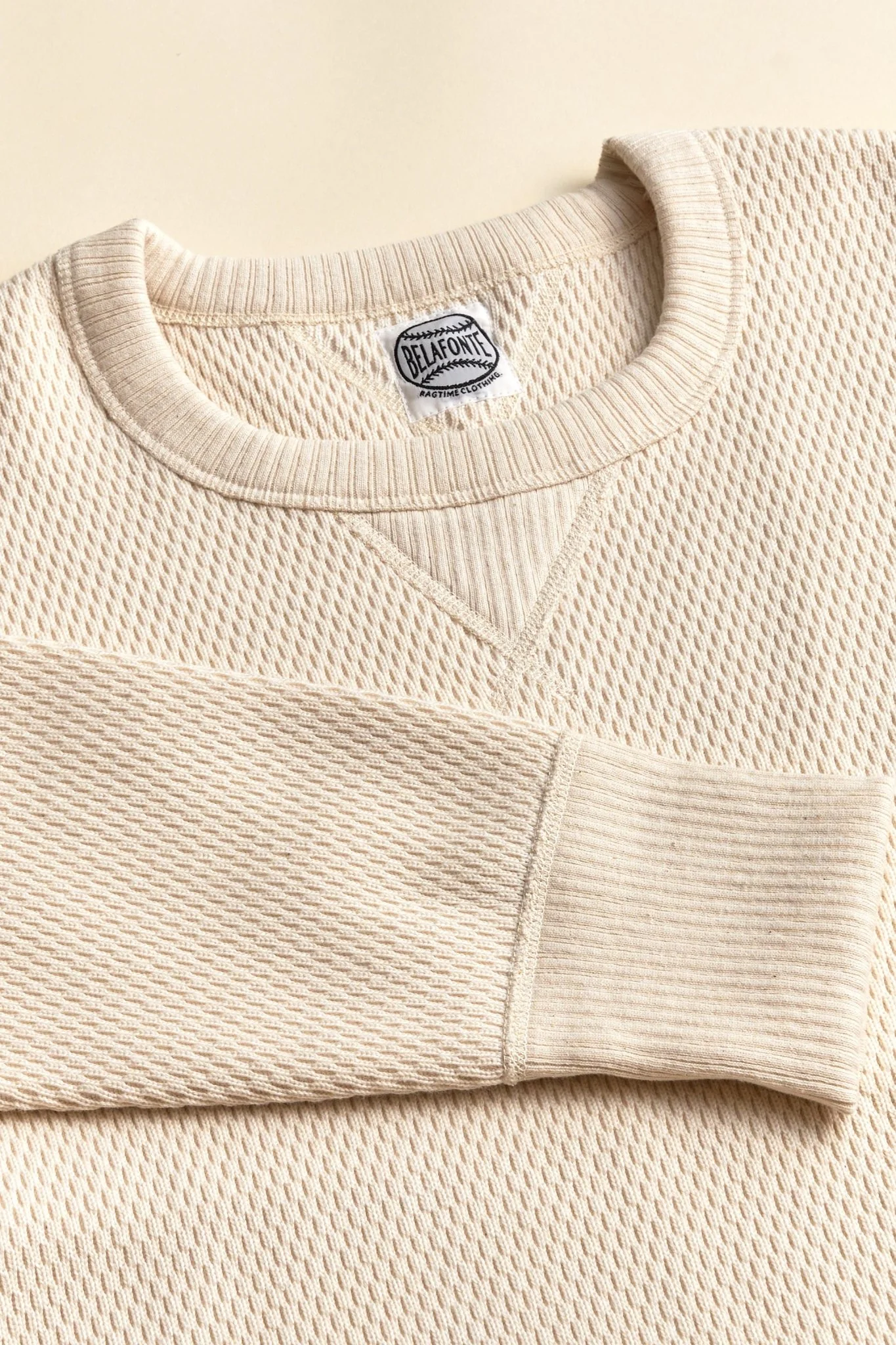 Belafonte Ragtime Super Heavy WV Thermal Sweatshirt - Soaping Ivory - Image 7