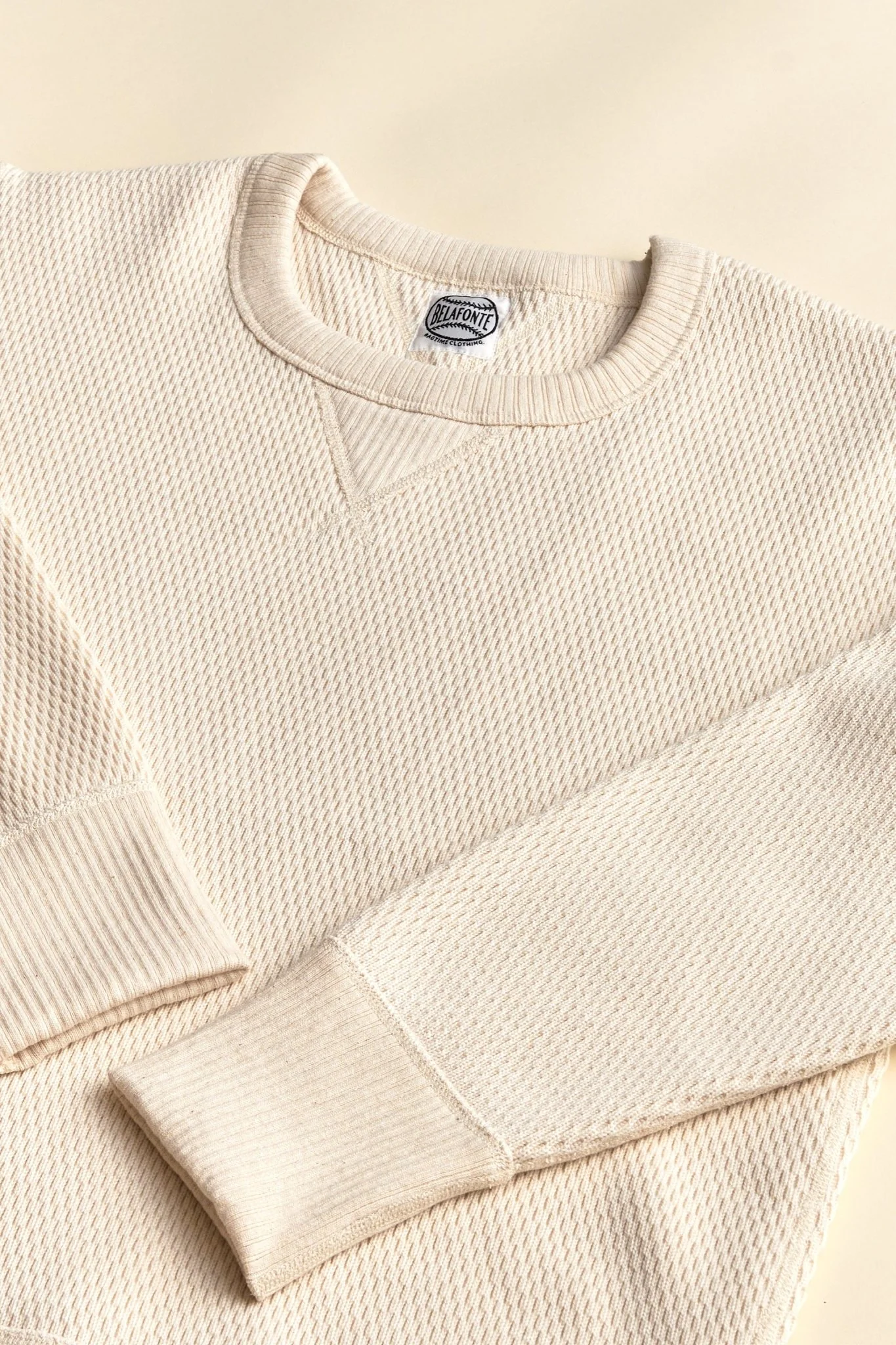 Belafonte Ragtime Super Heavy WV Thermal Sweatshirt - Soaping Ivory - Image 8