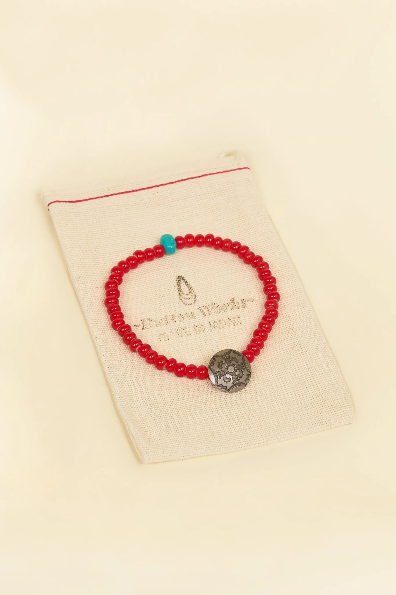 Button Works White Hearts Concho Bracelet No 3. - Red - Image 2