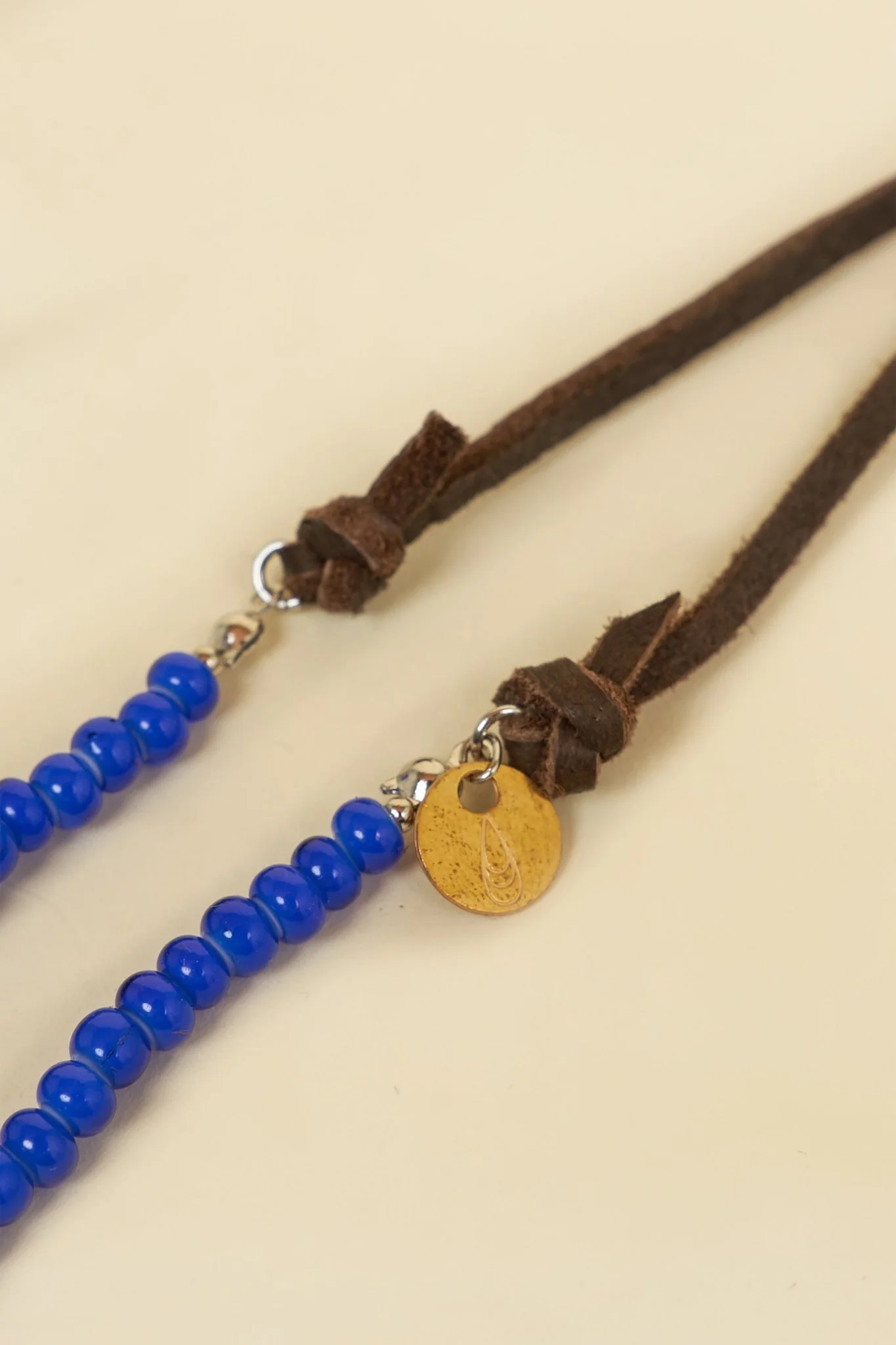 Button Works White Hearts Necklace & Bracelet - Blue - Image 4