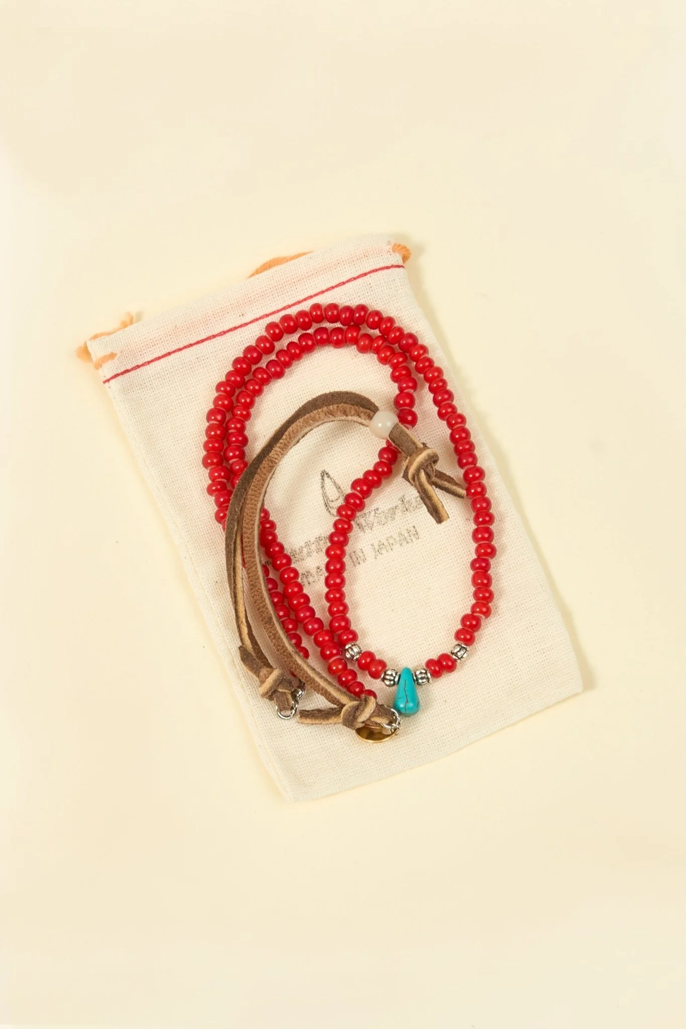 Button Works White Hearts Necklace & Bracelet - Red - Image 2