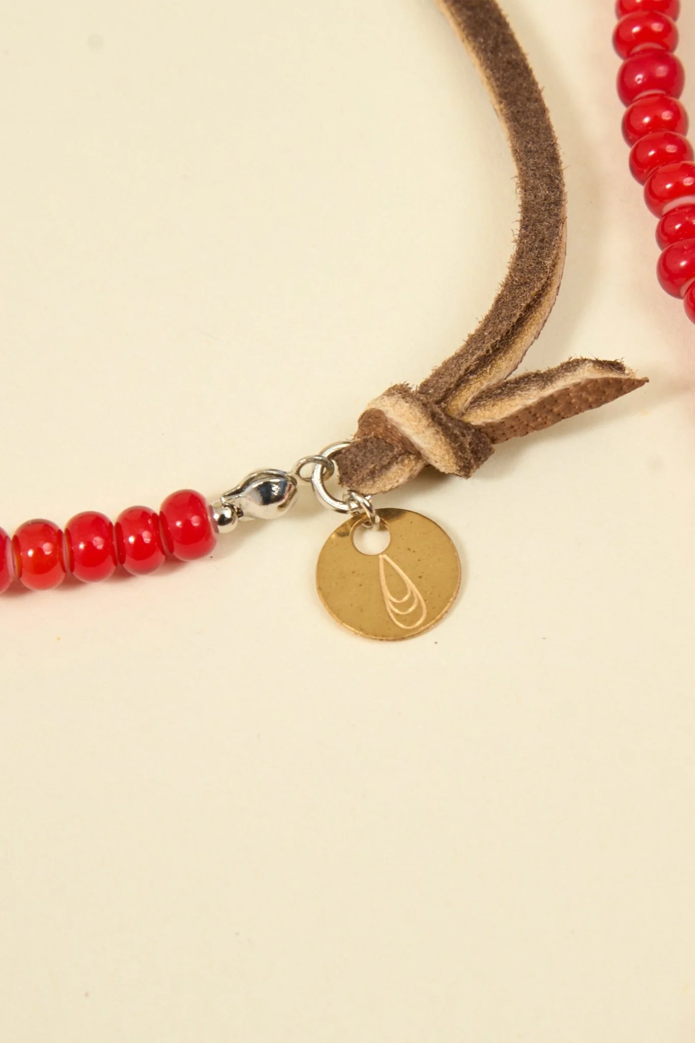 Button Works White Hearts Necklace & Bracelet - Red - Image 4