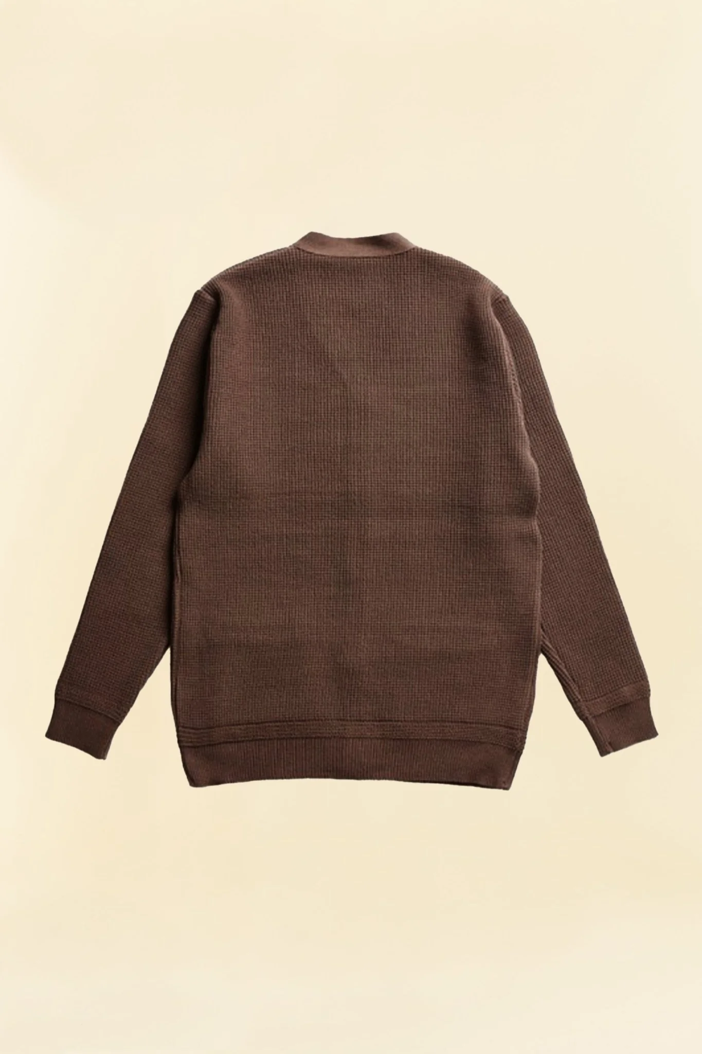 Addict Clothes ACVM Waffle Cotton Knit Cardigan - Walnut - Image 5
