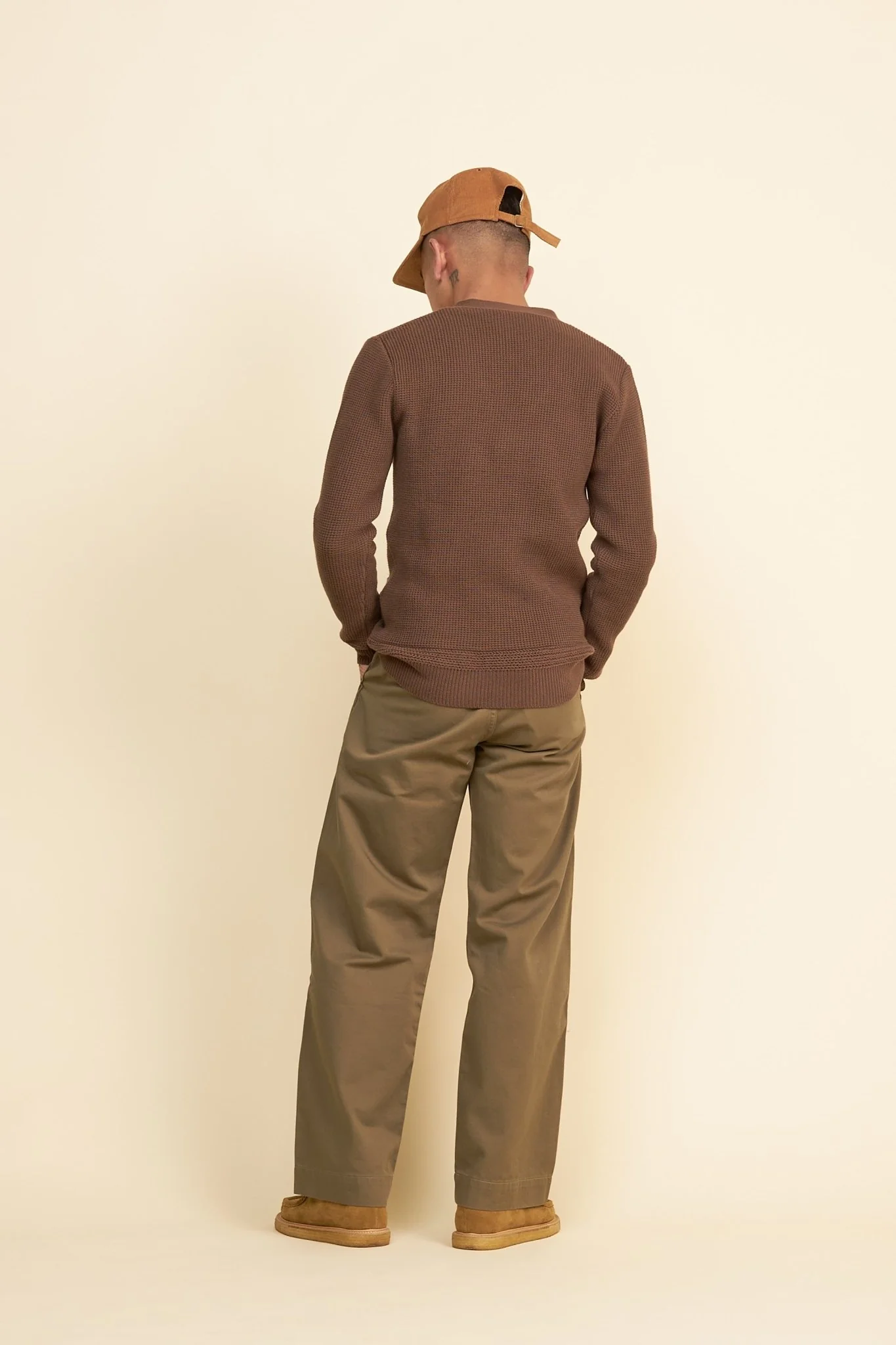 Addict Clothes ACVM Waffle Cotton Knit Cardigan - Walnut - Image 6