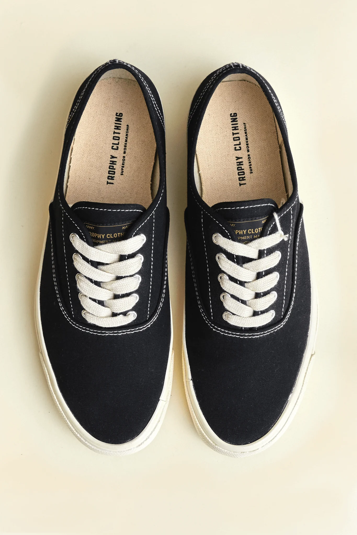 Trophy Mil Boat Shoes - Black×Cream - Image 2