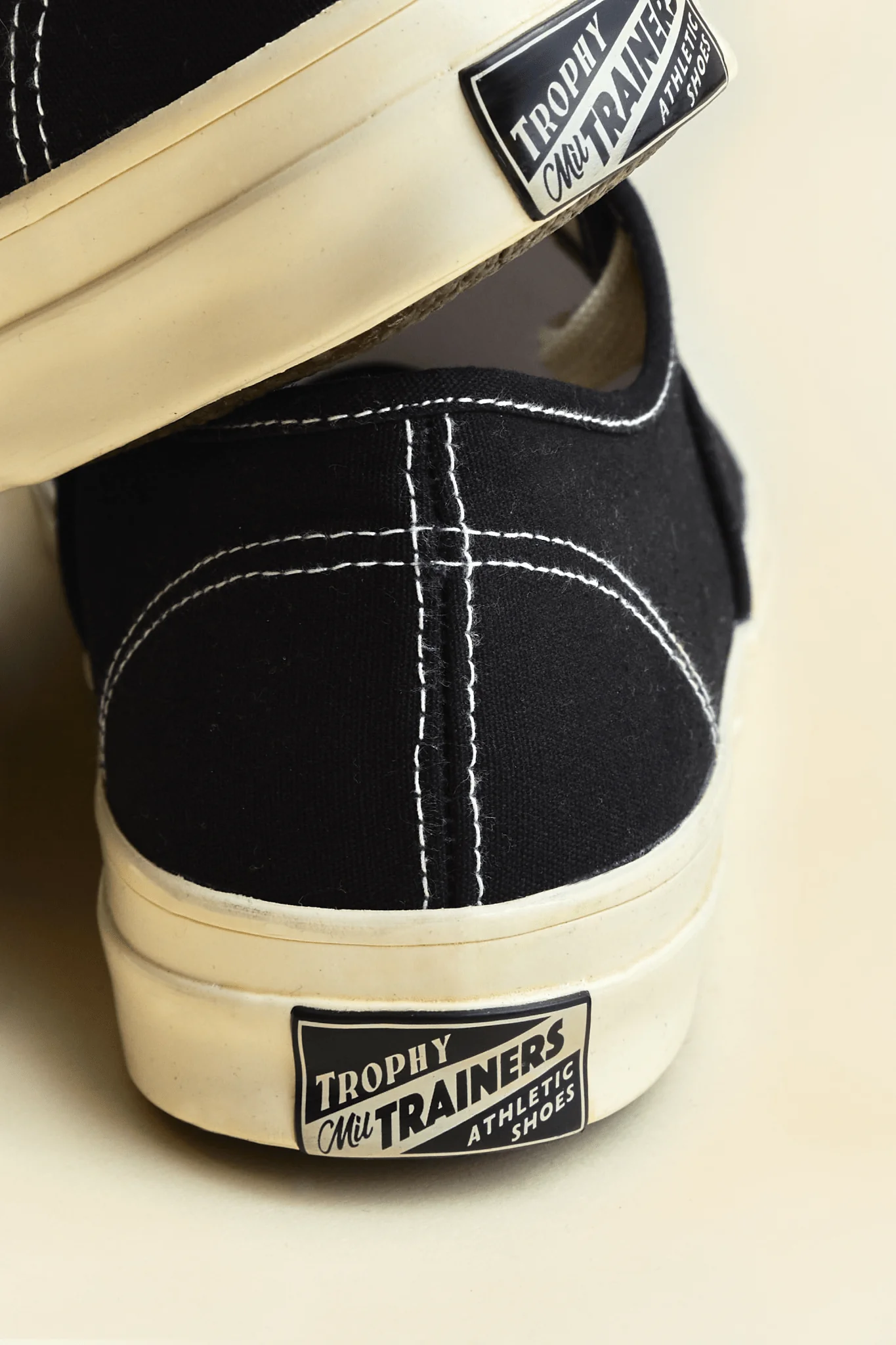 Trophy Mil Boat Shoes - Black×Cream - Image 3