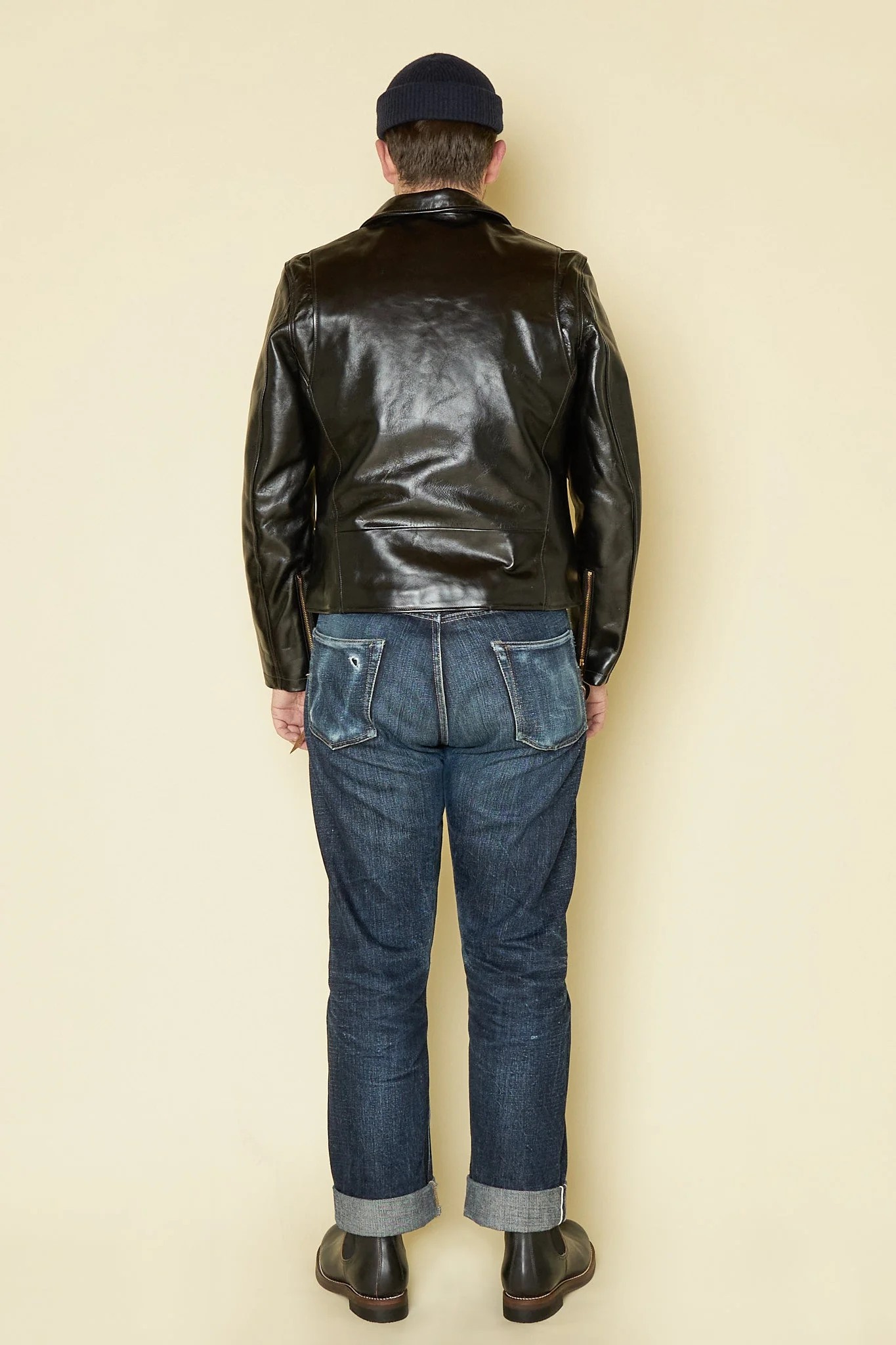 Double Helix 'Deviant' Horsehide Leather Jacket - Black - Image 6