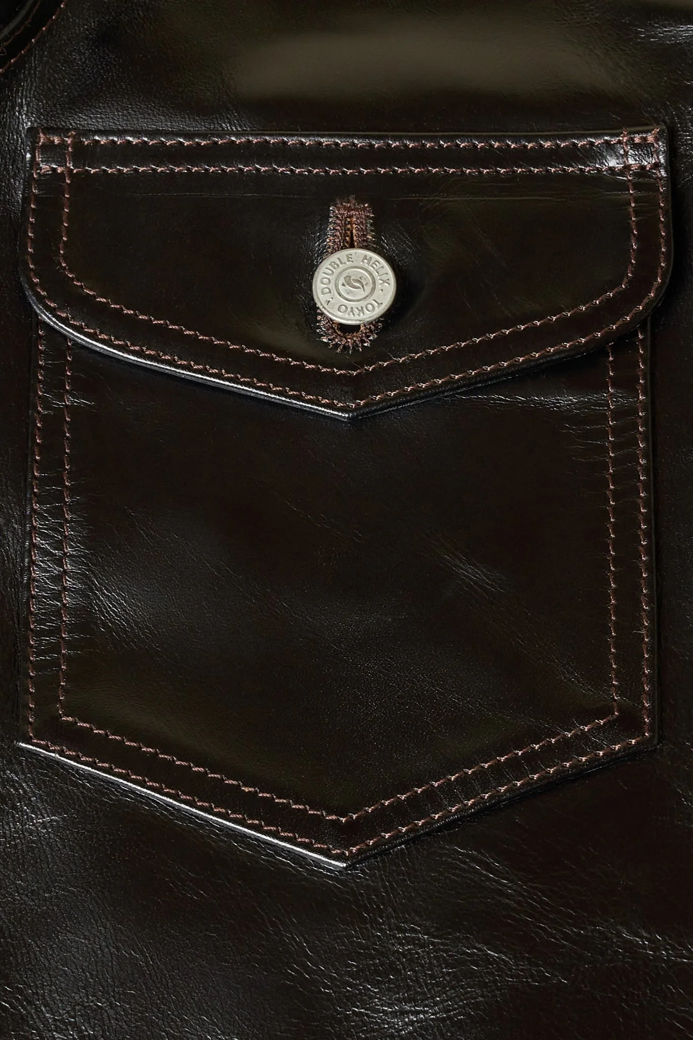 Double Helix 'Gold Digger' Type 2 Horsehide Leather Jacket - Black - Image 9