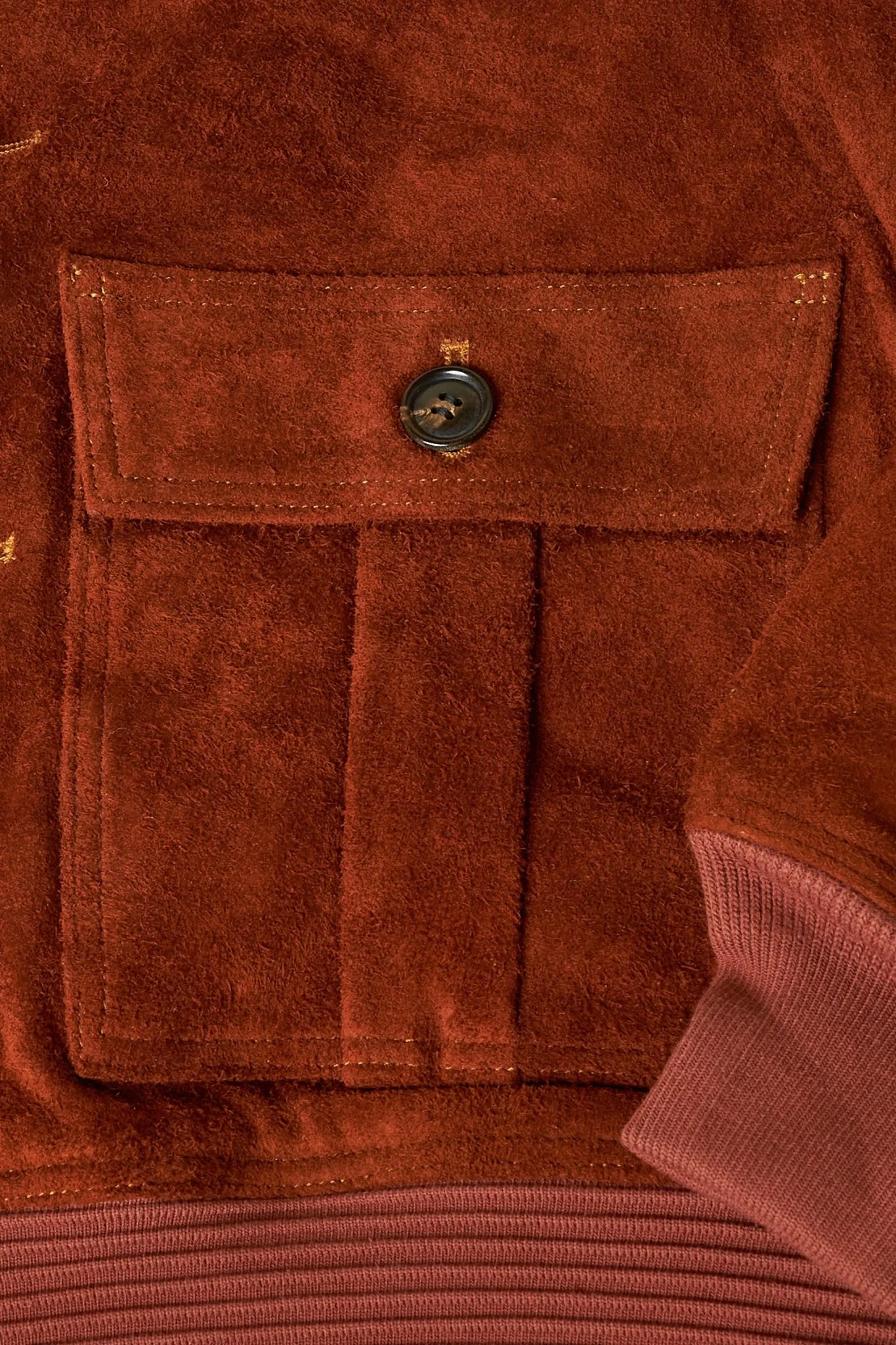 Double Helix 'Huntsman' Horsehide Suede Jacket - Brown - Image 9