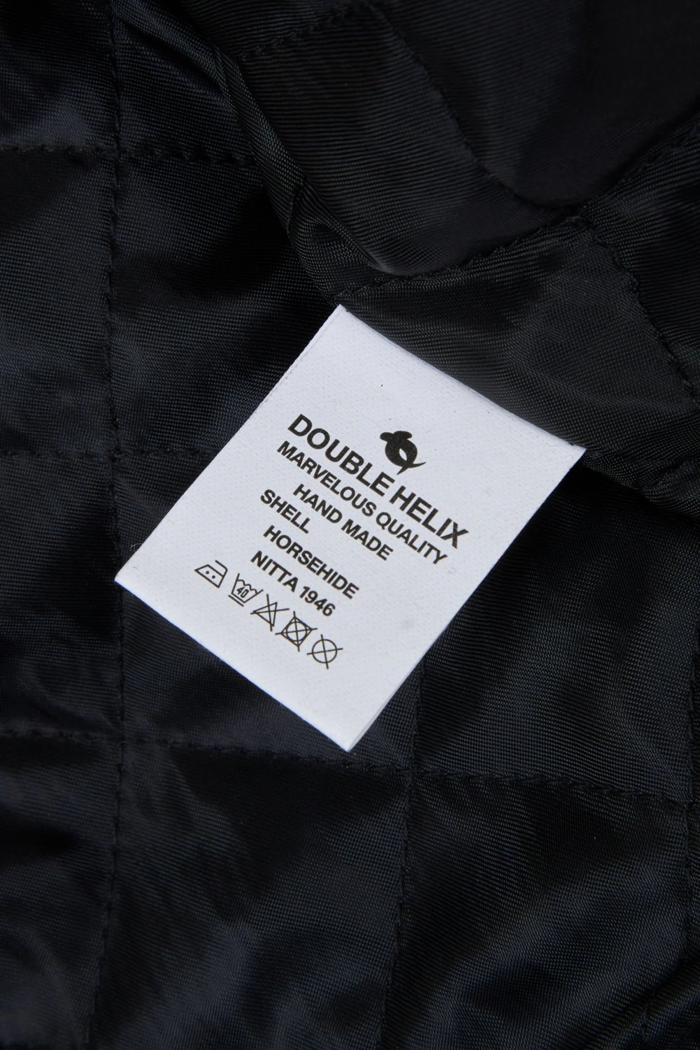 Double Helix 'Innovator' Horsehide Leather Jacket - Black - Image 10