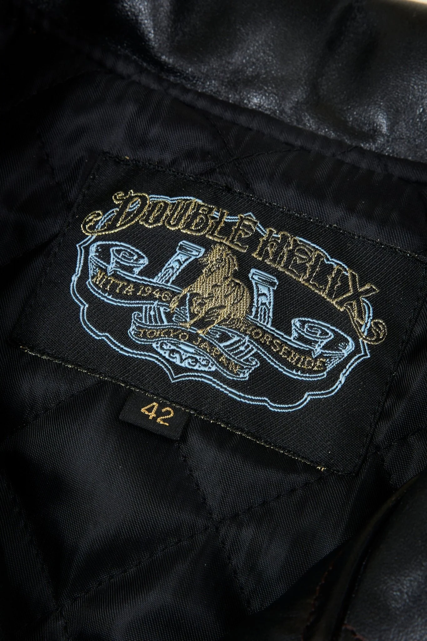 Double Helix 'Innovator' Horsehide Leather Jacket - Black - Image 3