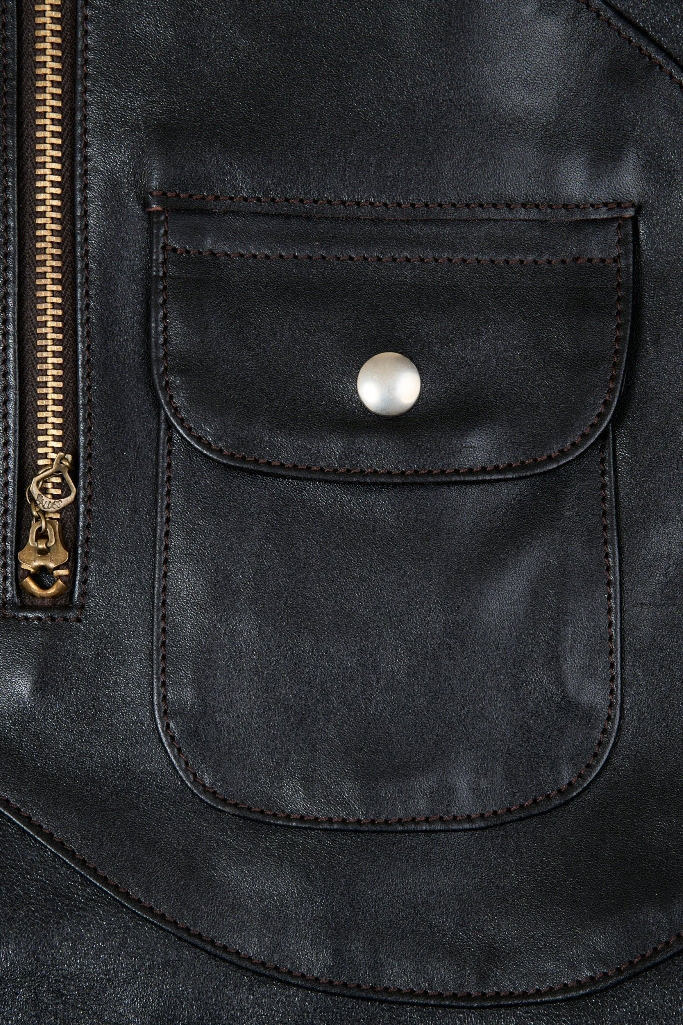 Double Helix 'Innovator' Horsehide Leather Jacket - Black - Image 5