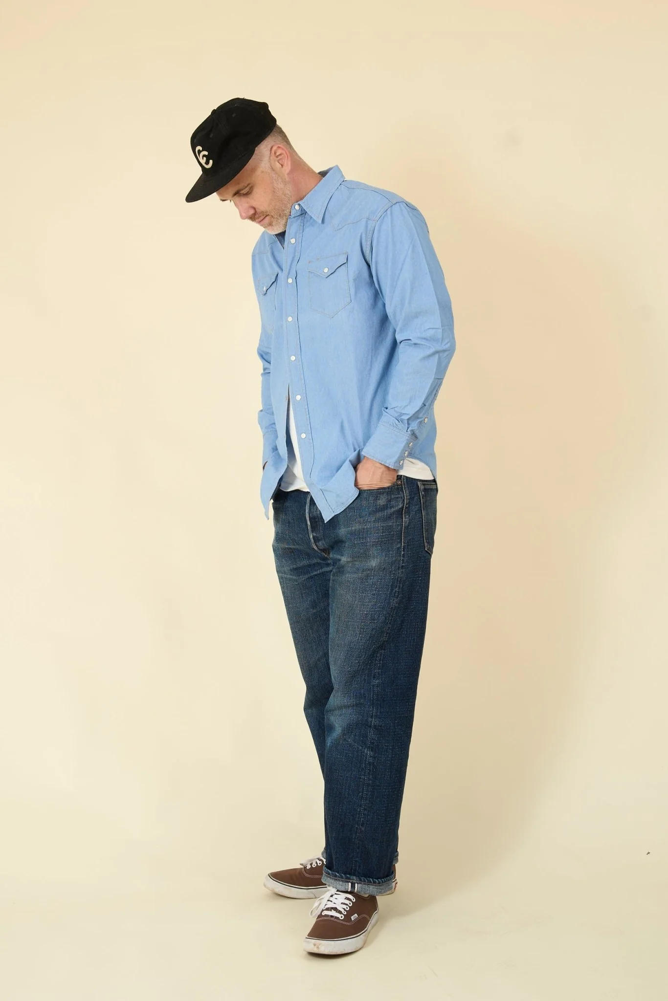 Dubble Works Lot. 43001 Western Shirt - Sax Blue - Image 4