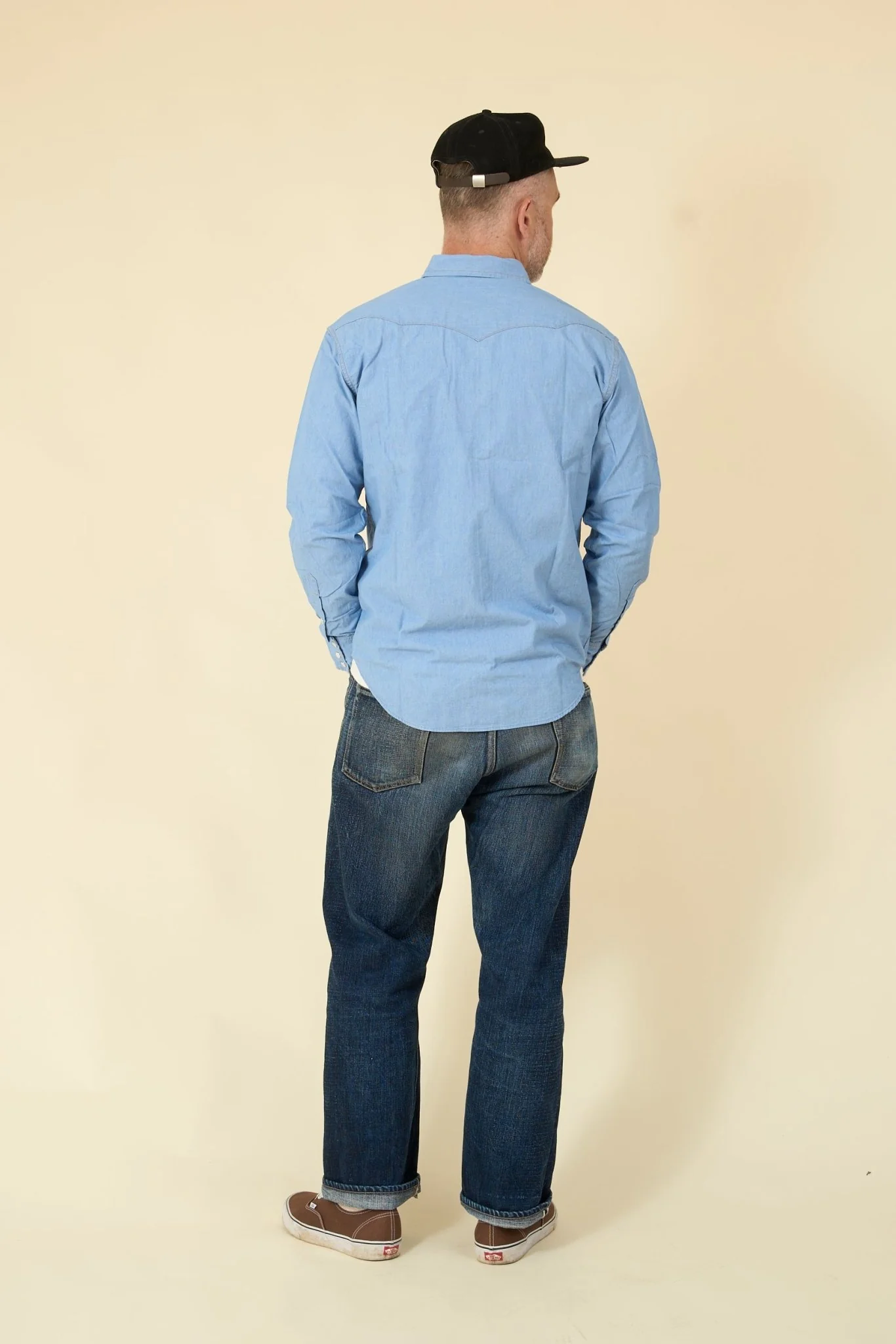 Dubble Works Lot. 43001 Western Shirt - Sax Blue - Image 6