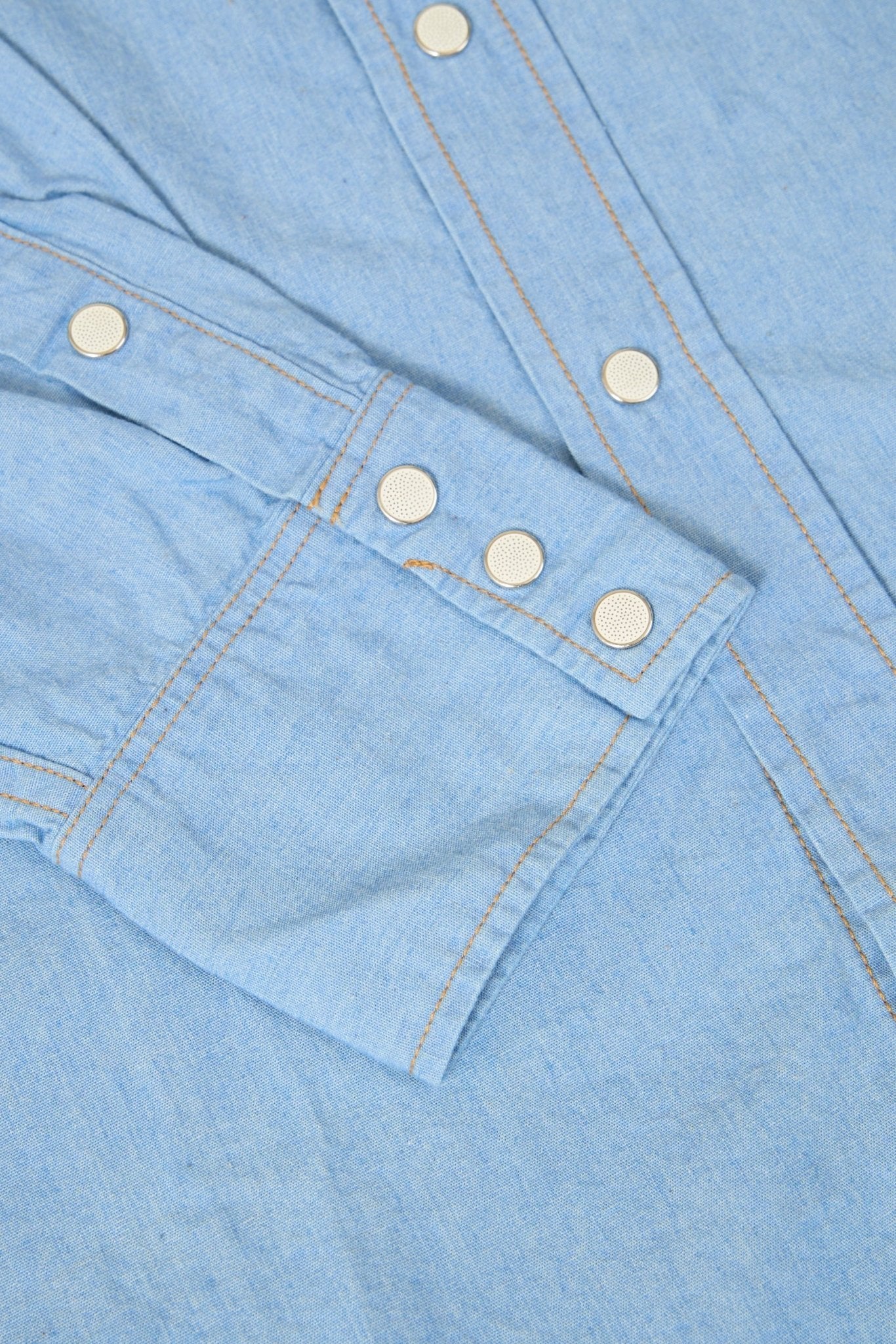 Dubble Works Lot. 43001 Western Shirt - Sax Blue - Image 7