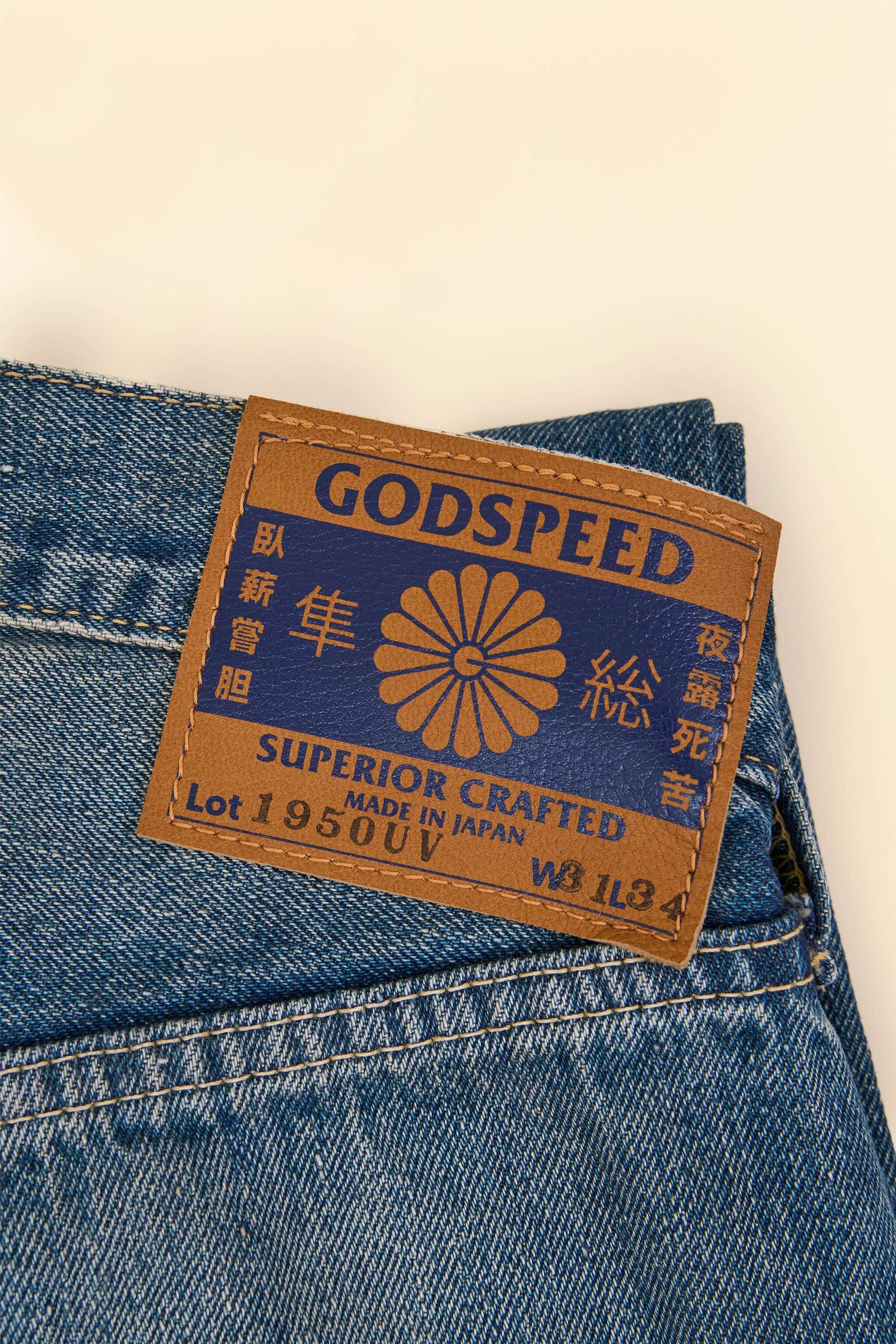 Godspeed 1950UV - 13oz Vintage Wash Wide Straight Selvedge Denim - Image 3
