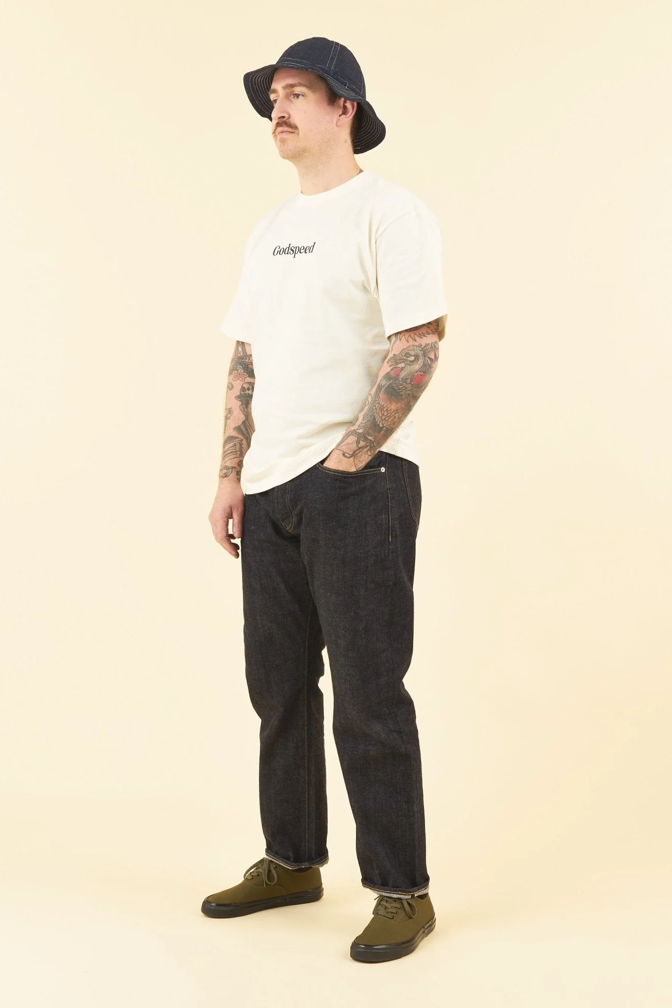 Godspeed 'Zenith' Heavyweight Organic T-Shirt - Natural - Image 3