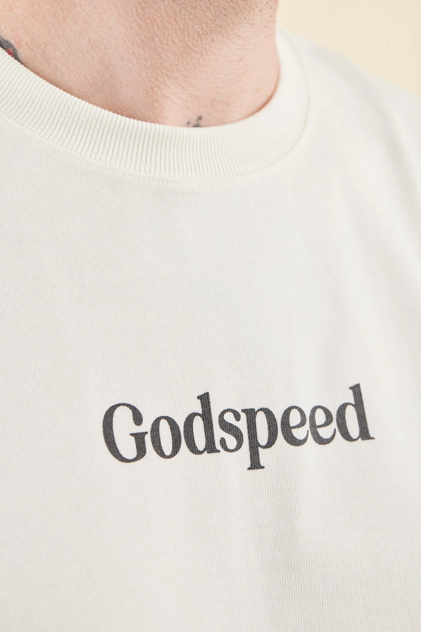 Godspeed 'Zenith' Heavyweight Organic T-Shirt - Natural - Image 5