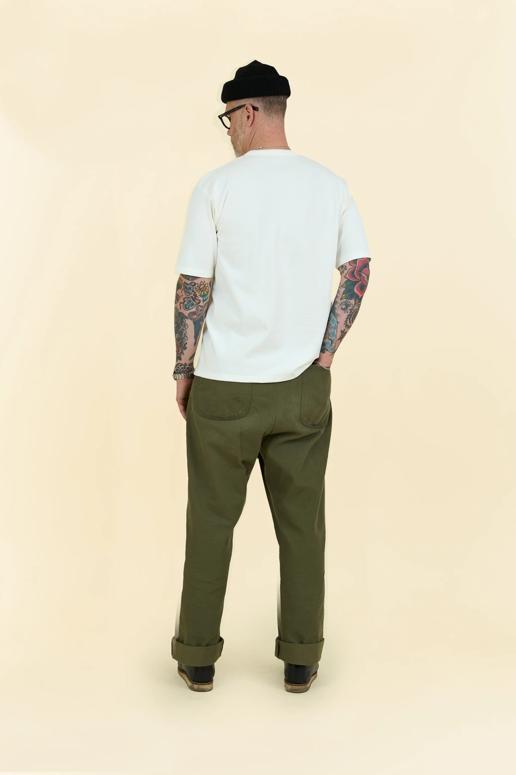 Godspeed Heavyweight Loopwheel 10oz Pocket T-Shirt - Natural - Image 4