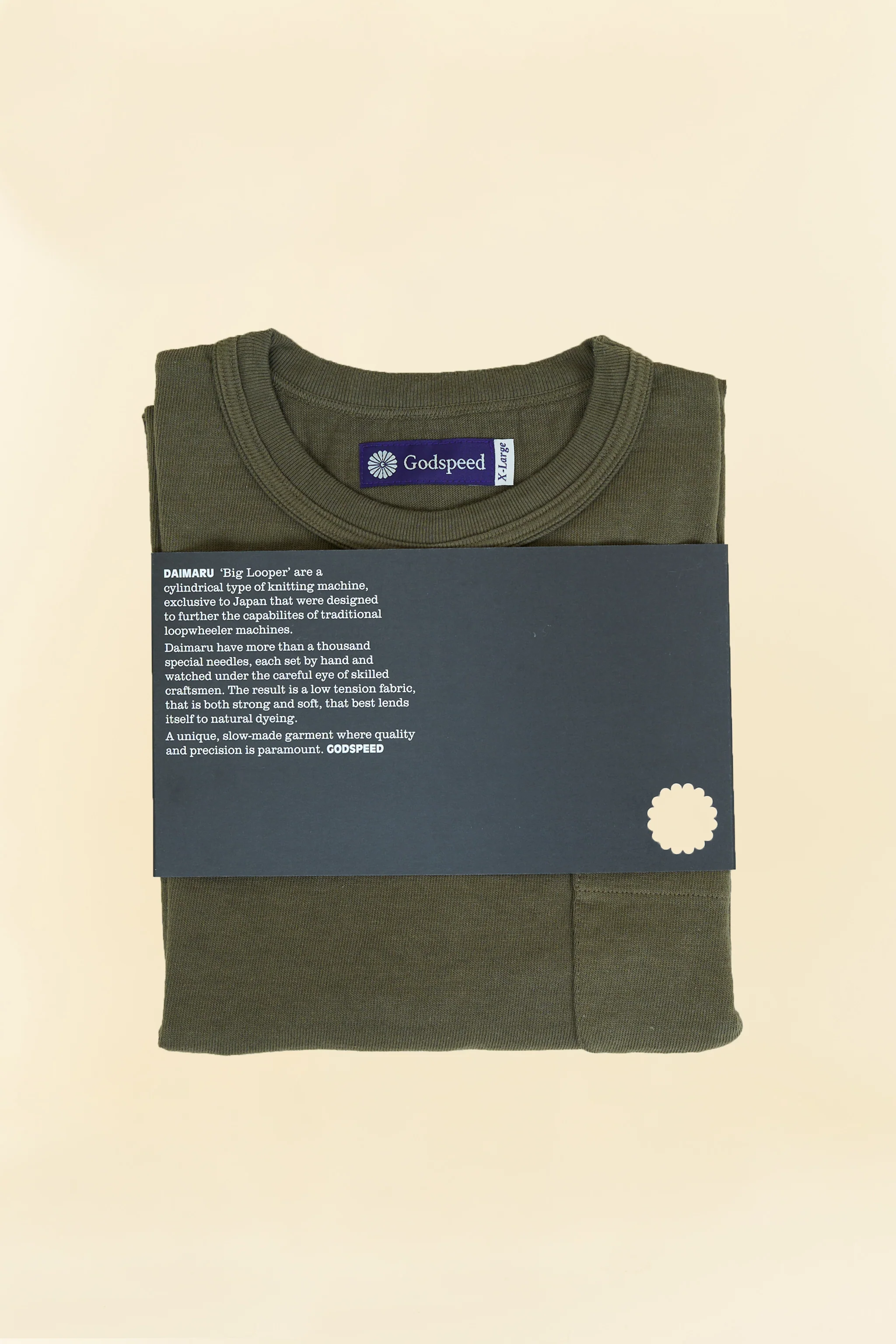 Godspeed Heavyweight Loopwheel 10oz Pocket T-Shirt - Olive