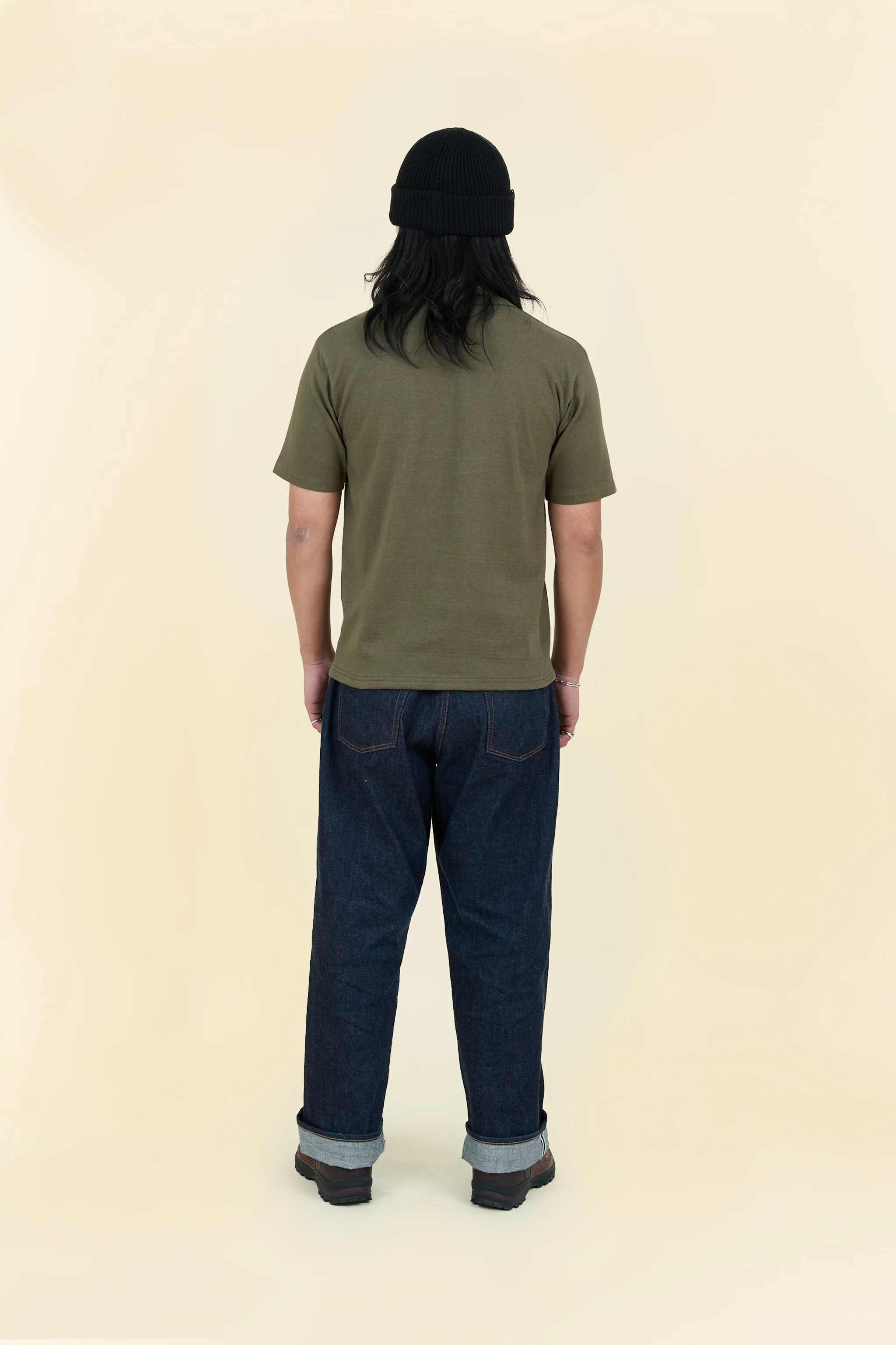 Godspeed Heavyweight Loopwheel 10oz Pocket T-Shirt - Olive - Image 3