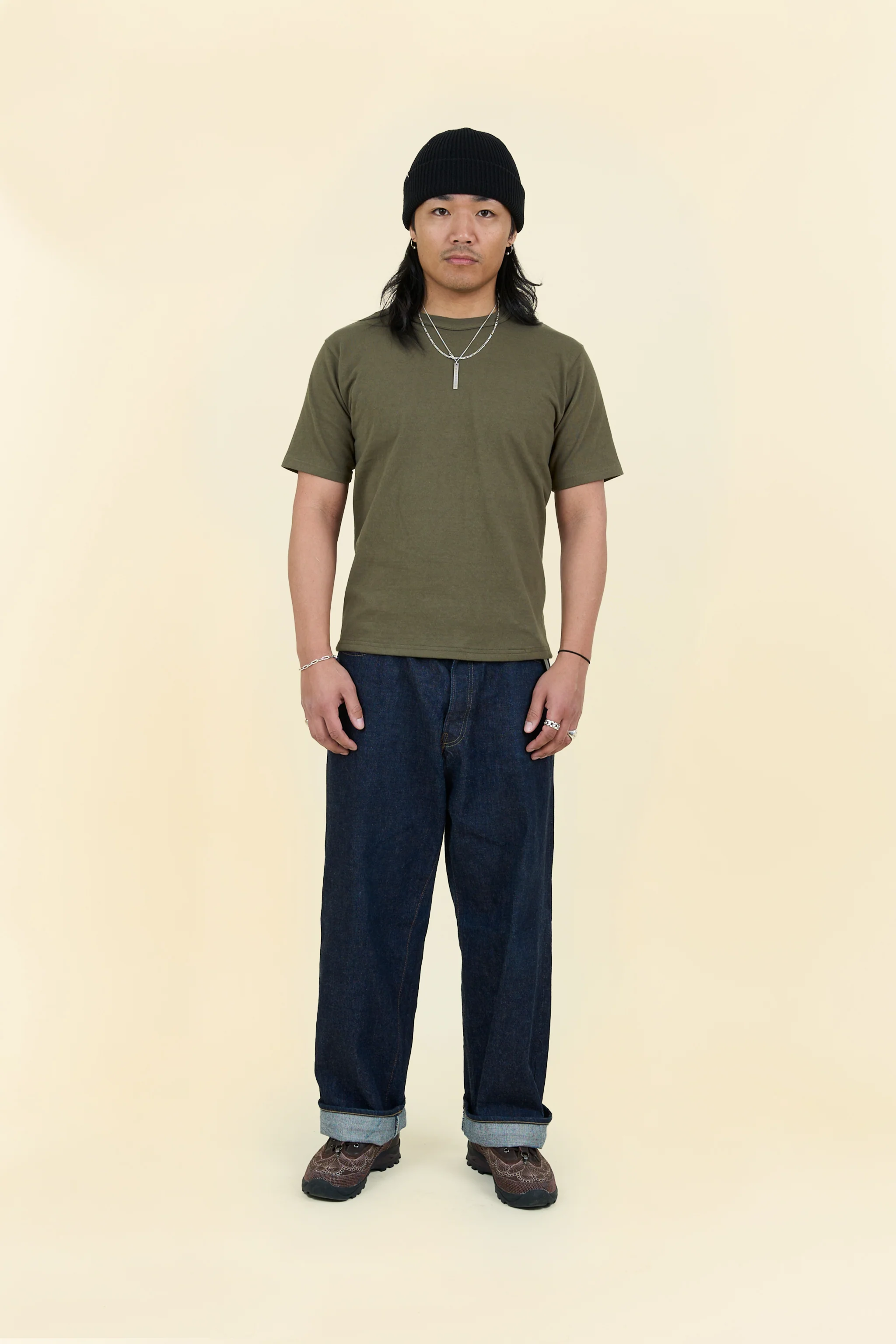Godspeed Heavyweight Loopwheel 10oz T-Shirt - Olive - Image 2