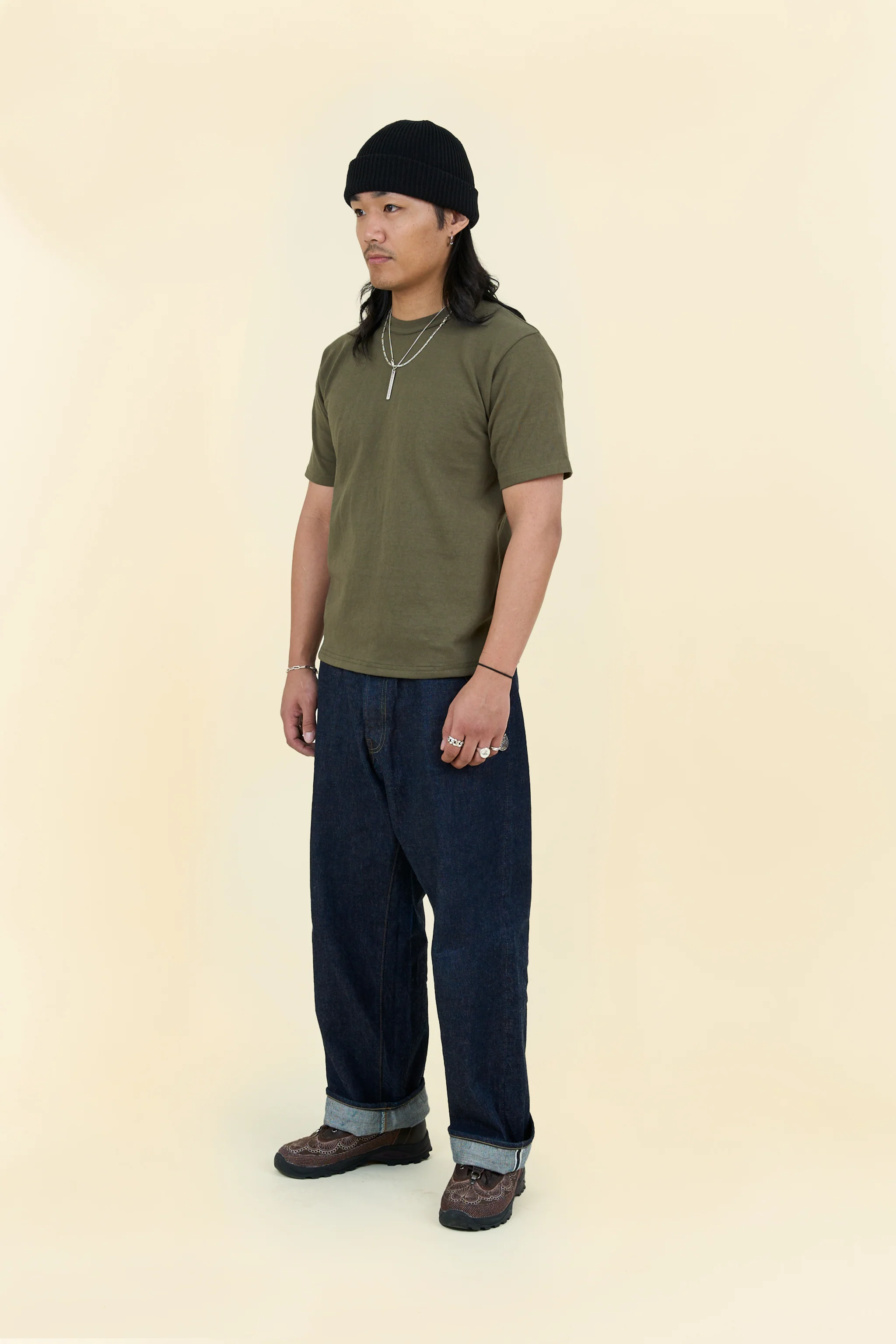 Godspeed Heavyweight Loopwheel 10oz T-Shirt - Olive - Image 3