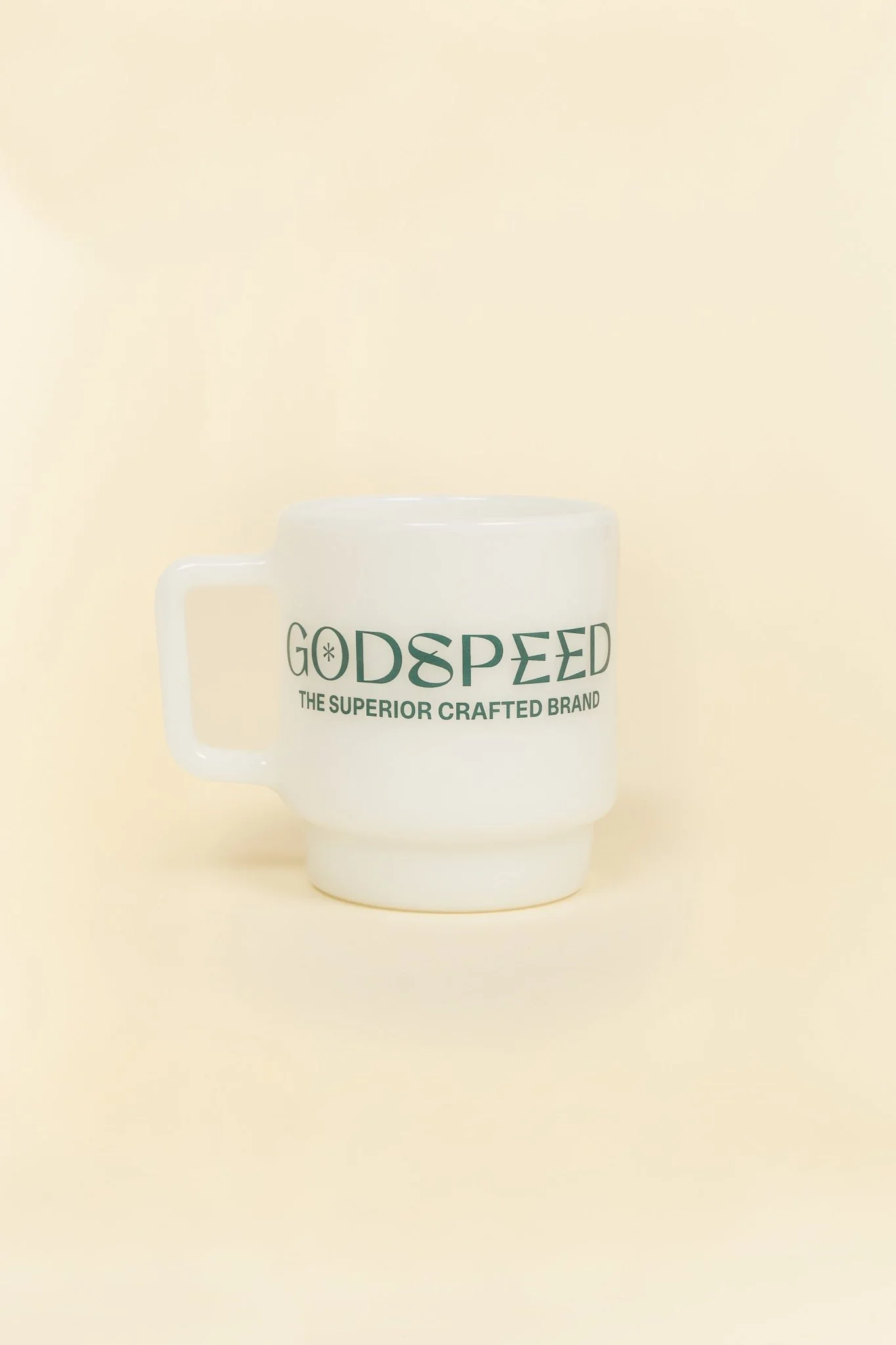 Godspeed Milk Glass 'Perseverance' Stacking Mug - Green - Image 3