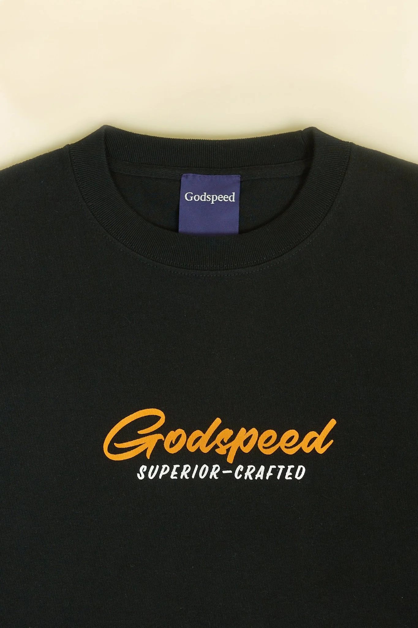 Godspeed 'Sign' Heavyweight Organic T-Shirt - Black - Image 3