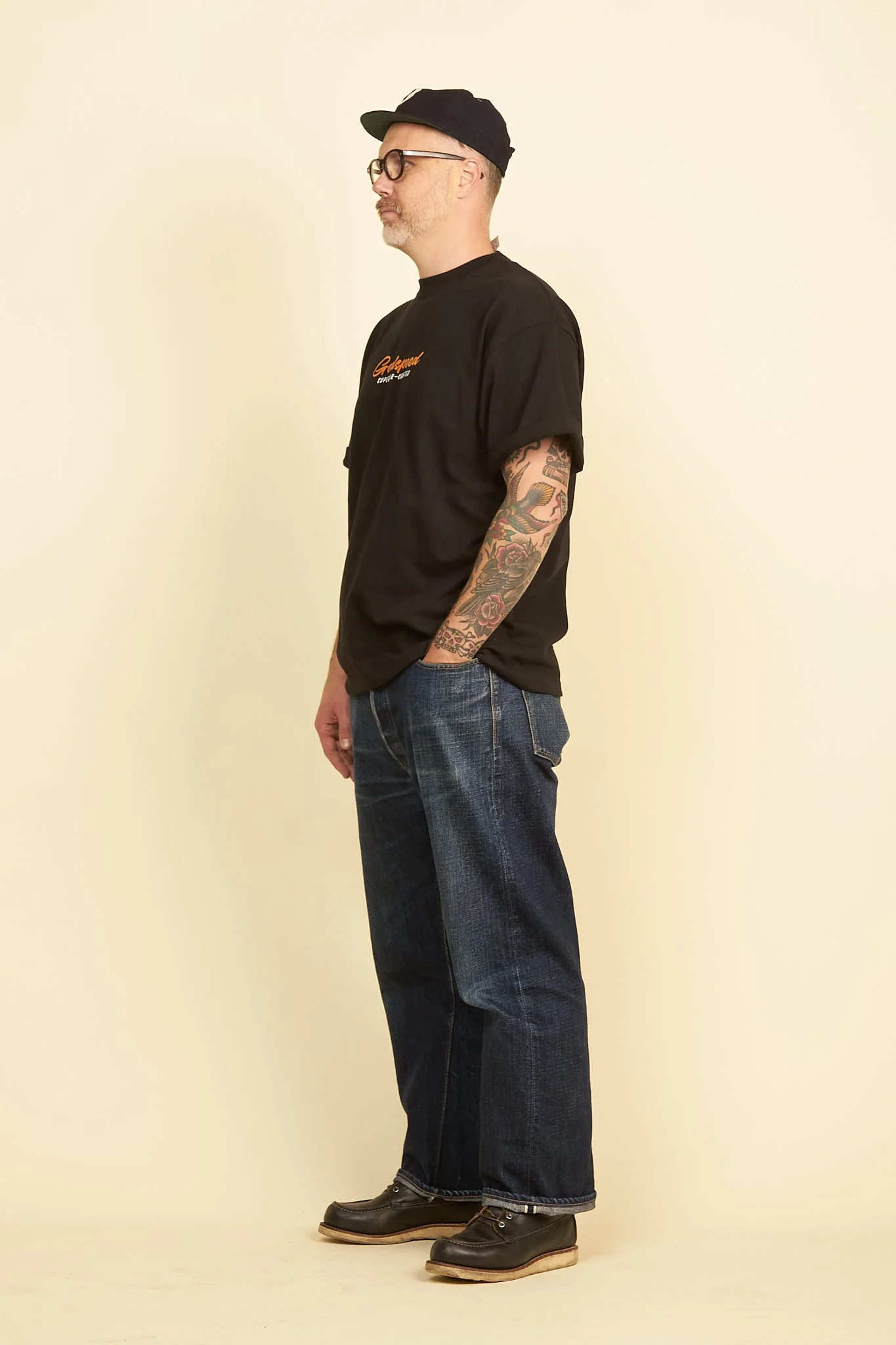 Godspeed 'Sign' Heavyweight Organic T-Shirt - Black - Image 4