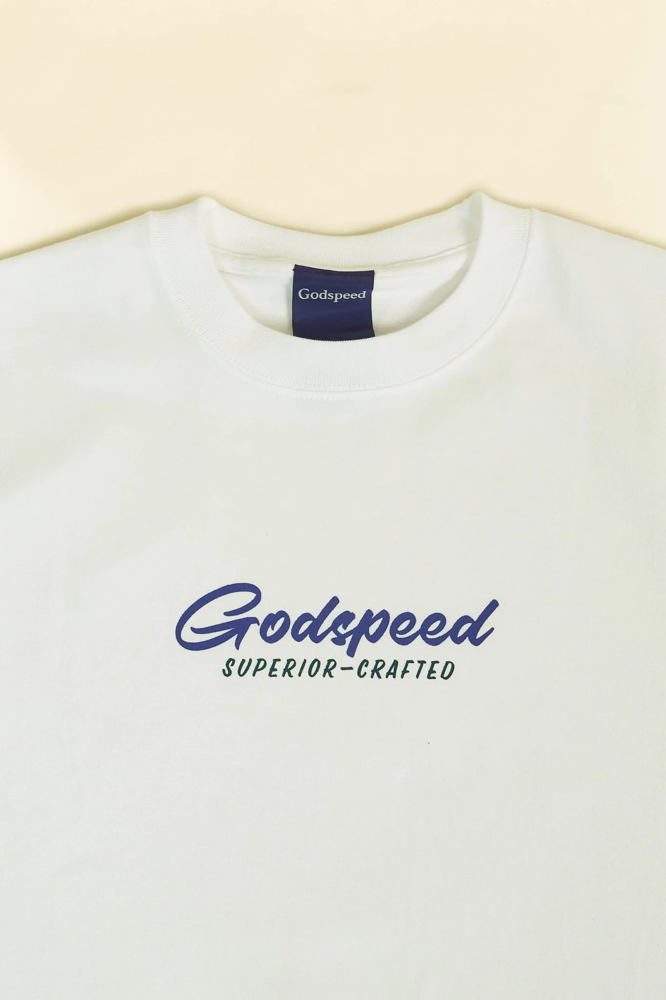 Godspeed 'Sign' Heavyweight Organic T-Shirt - White - Image 3