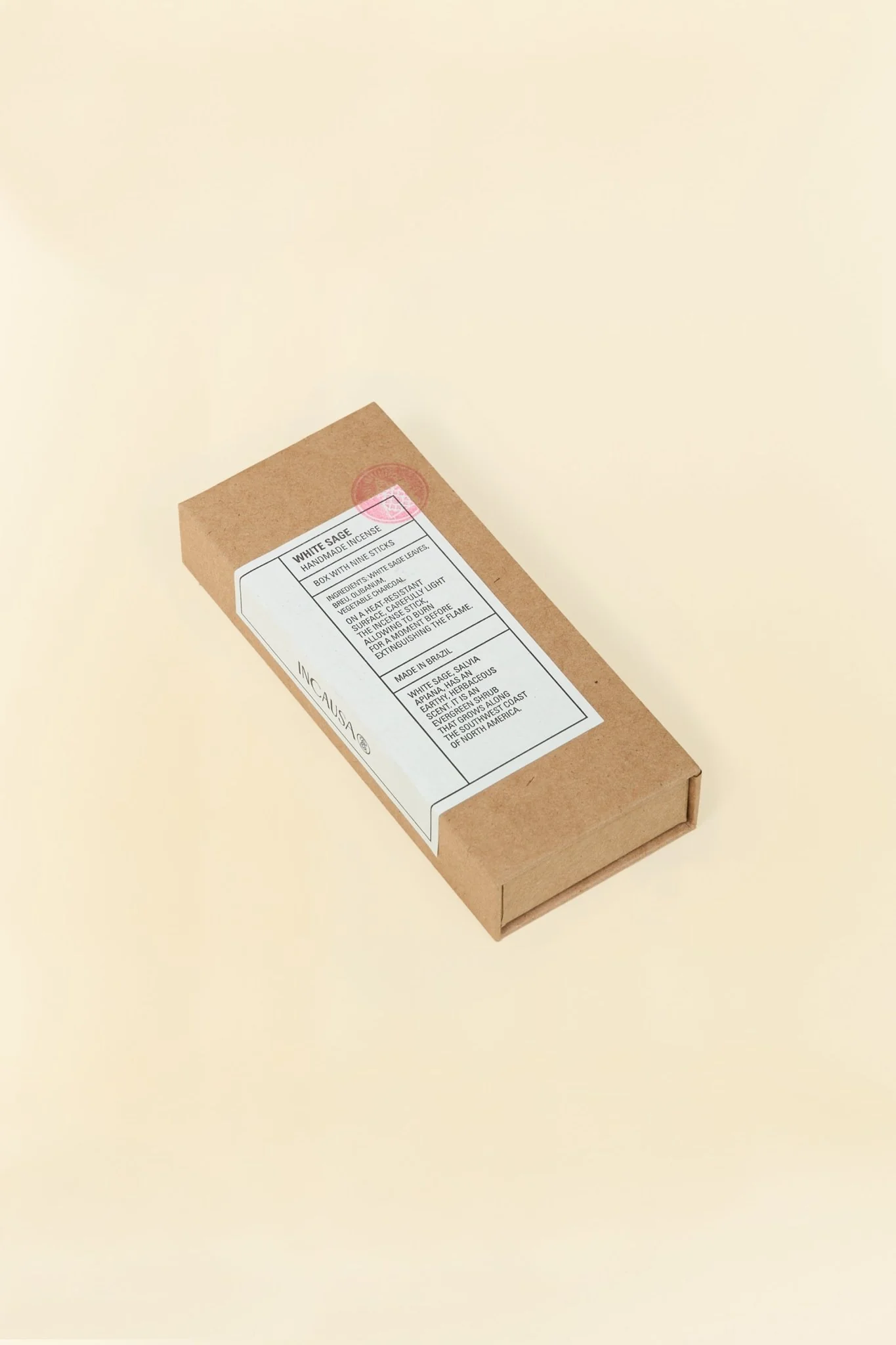 Incausa Incense - White Sage Breu Resin Incense Box