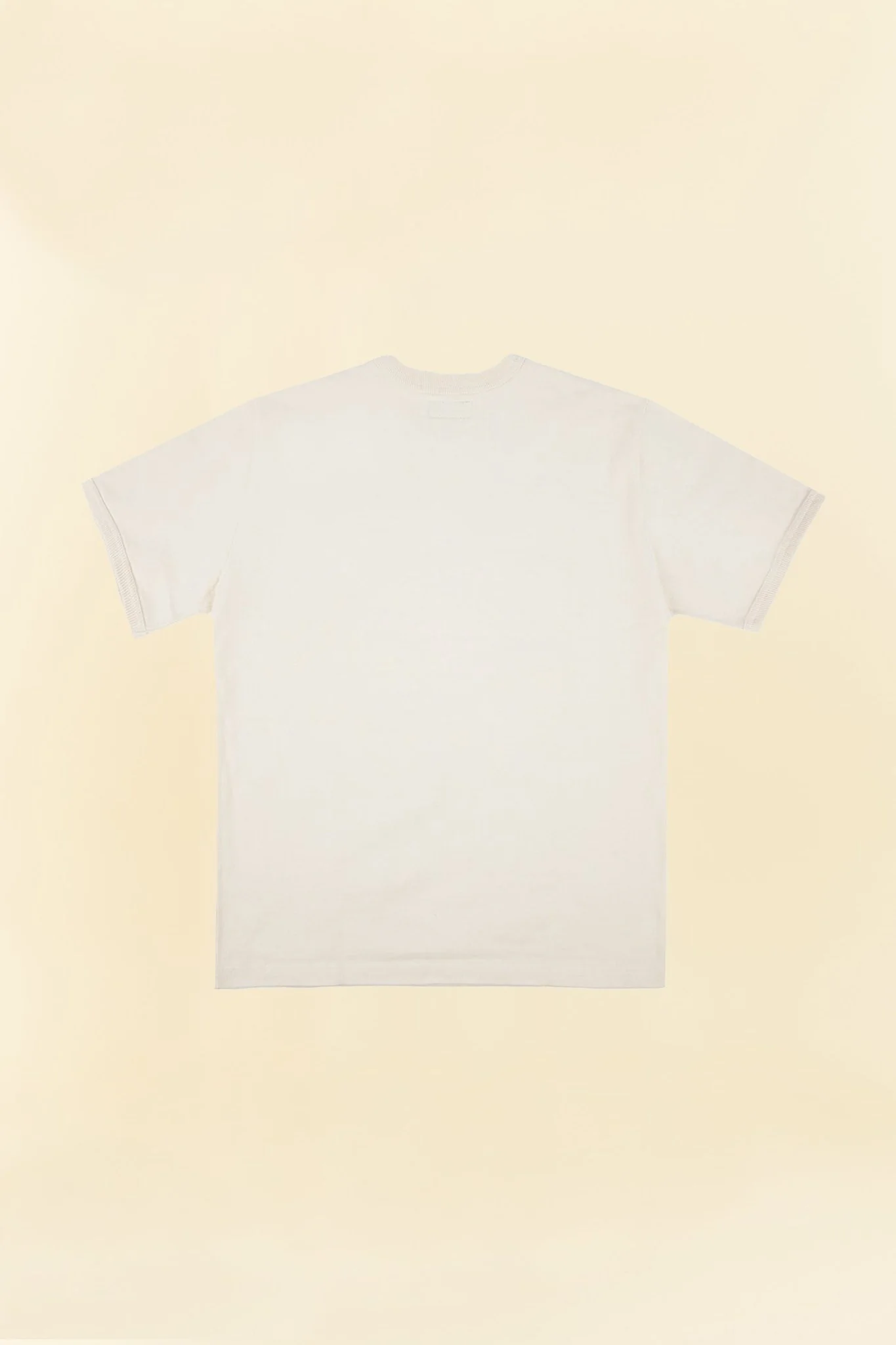 Iron Heart 11oz Cotton Knit Crew Neck T-Shirt - Cream - Image 8