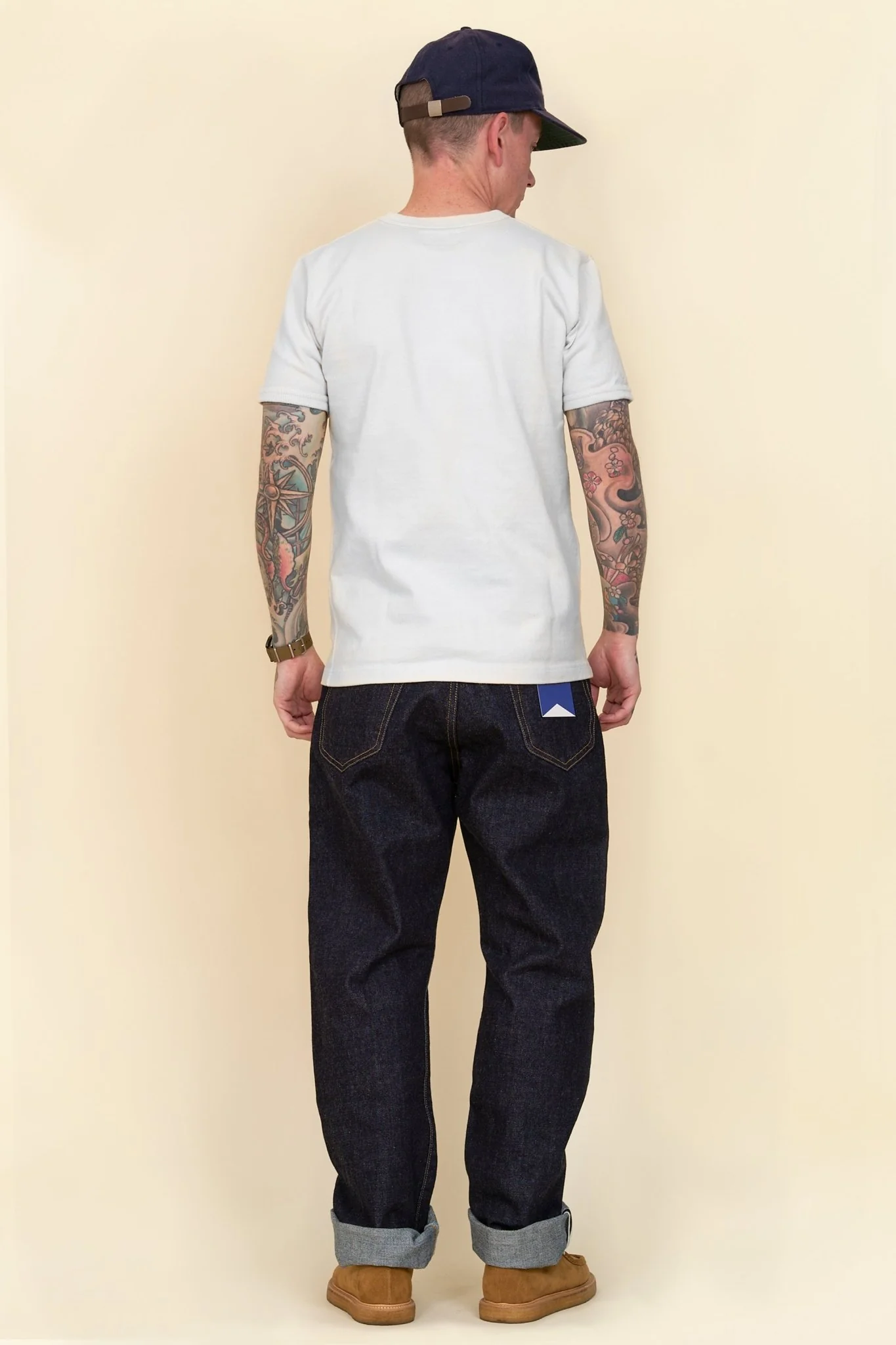Iron Heart 11oz Cotton Knit Crew Neck T-Shirt - White - Image 6