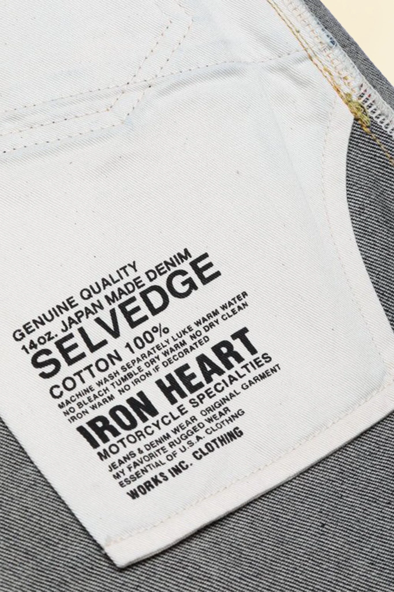 Iron Heart 14oz IH-634S-142 Straight Cut Jeans - Indigo - Image 12