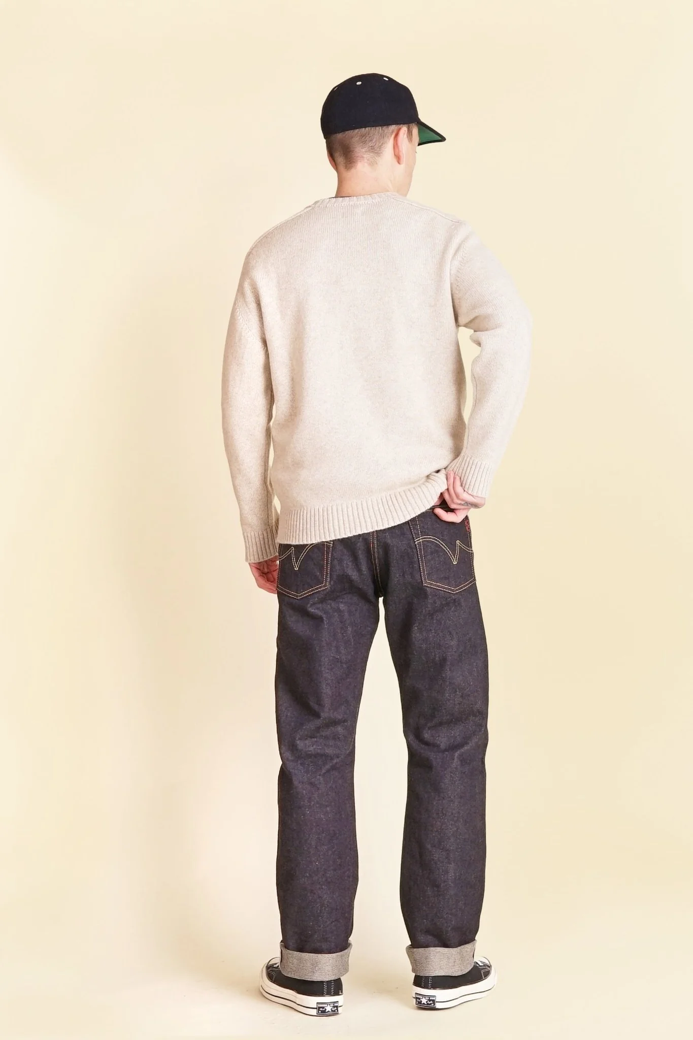 Iron Heart 14oz IH-888S-142 High Rise Tapered Jeans - Indigo - Image 6