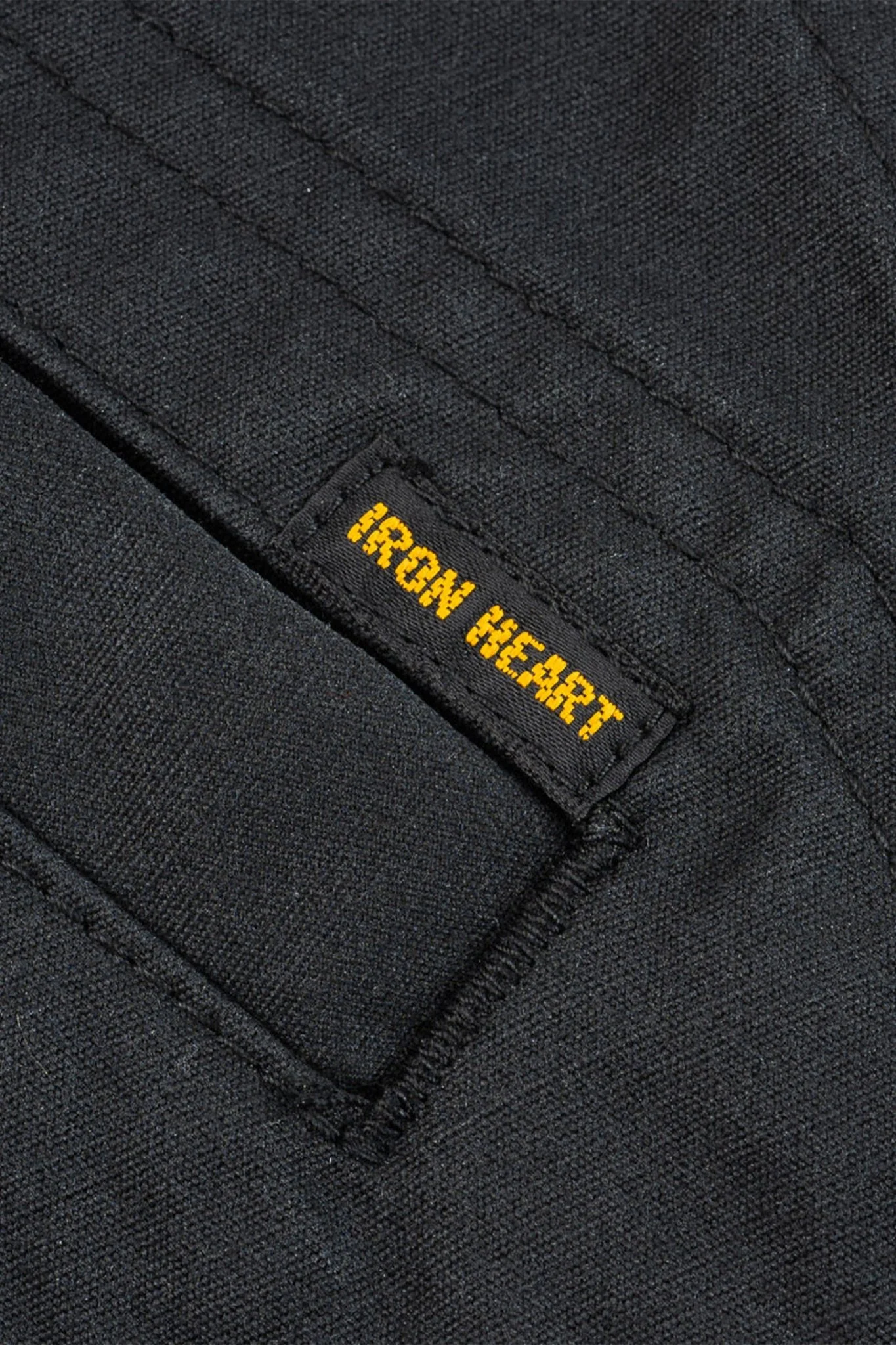 Iron Heart 7oz Rubber Wax Coated Windbreaker - Black - Image 11