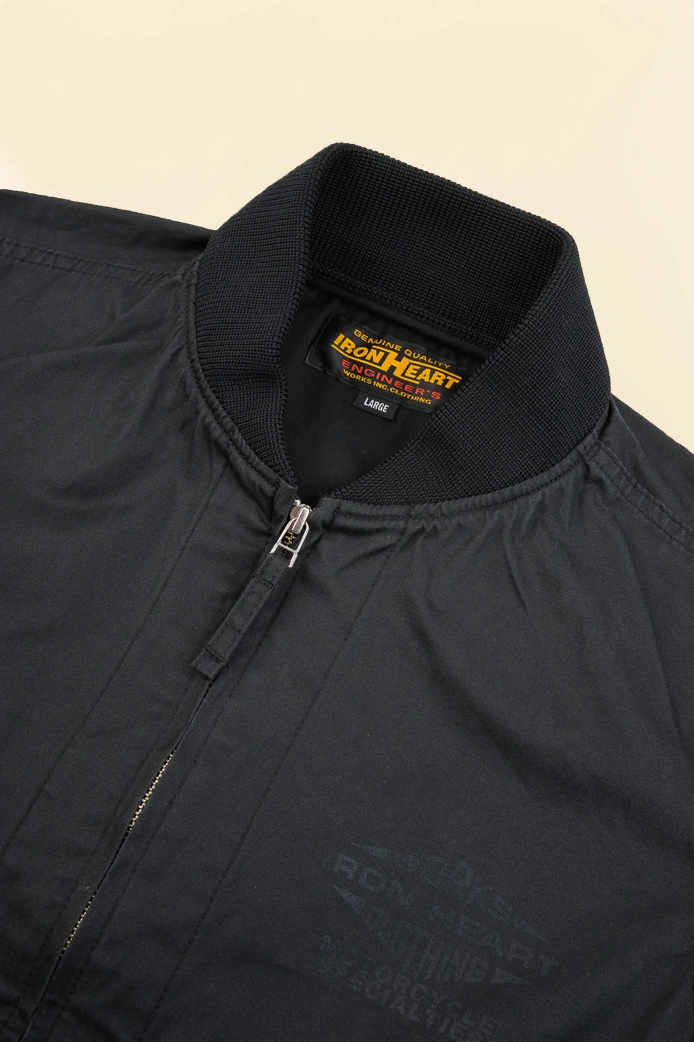 Iron Heart 7oz Rubber Wax Coated Windbreaker - Black - Image 3