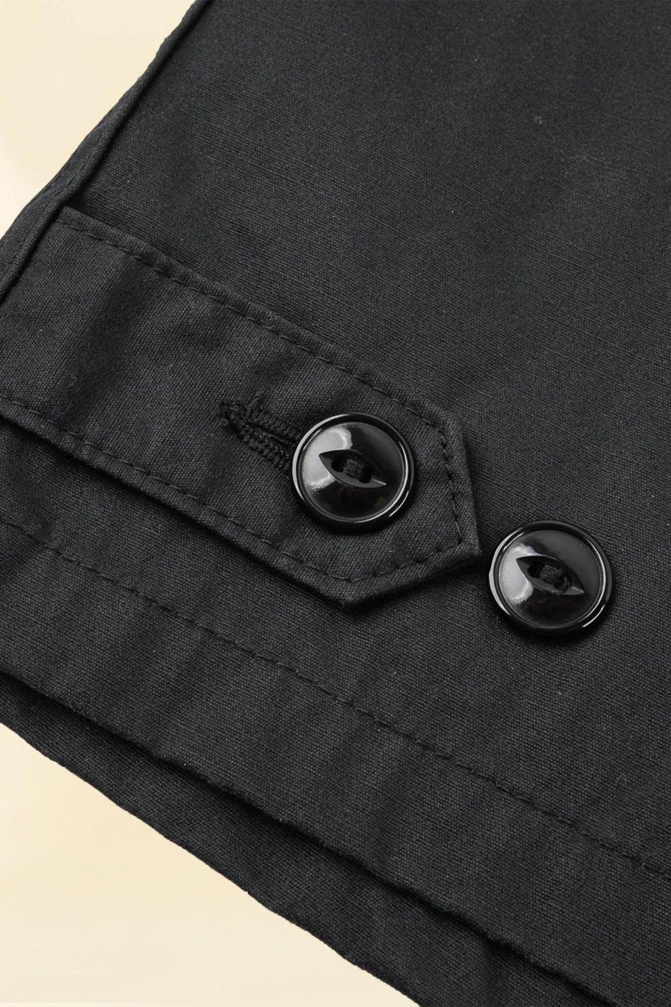 Iron Heart 7oz Rubber Wax Coated Windbreaker - Black - Image 5
