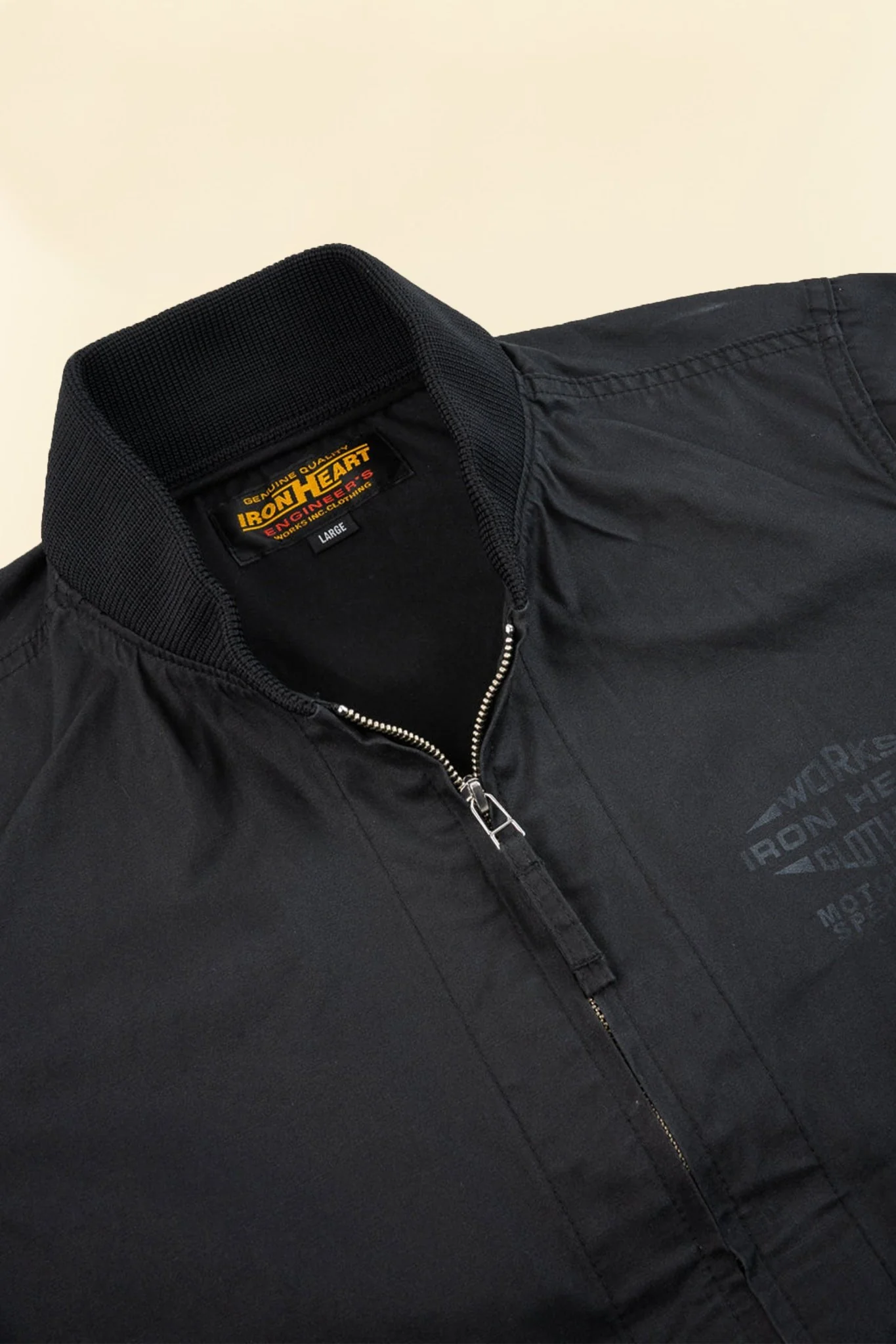 Iron Heart 7oz Rubber Wax Coated Windbreaker - Black - Image 6