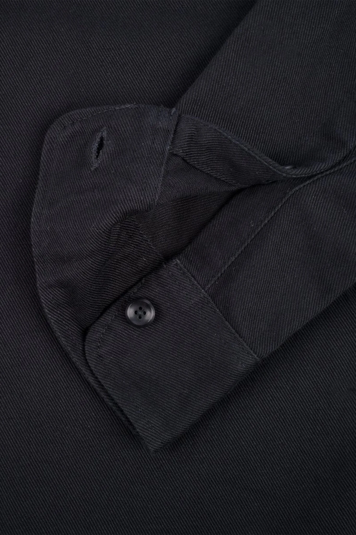 Iron Heart 9oz Cotton Linen Work Shirt - Black - Image 10