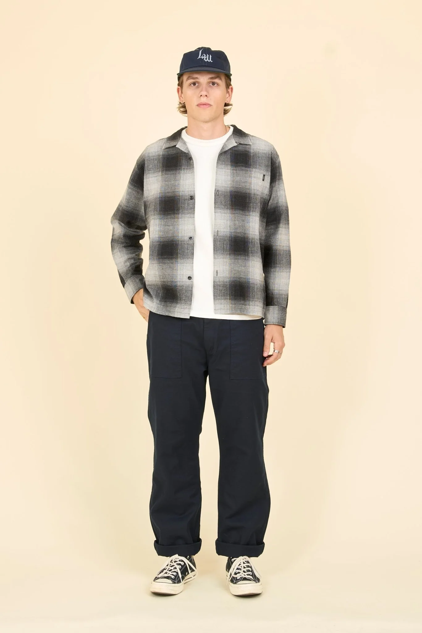 Japan Blue Baker Pants - French Work Serge - Navy - Image 2