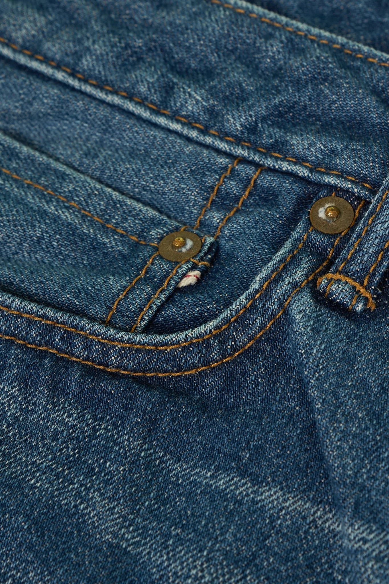 Japan Blue J504 Africa Loose Fit Mid Wash Selvedge Denim - 12.5oz - Image 5