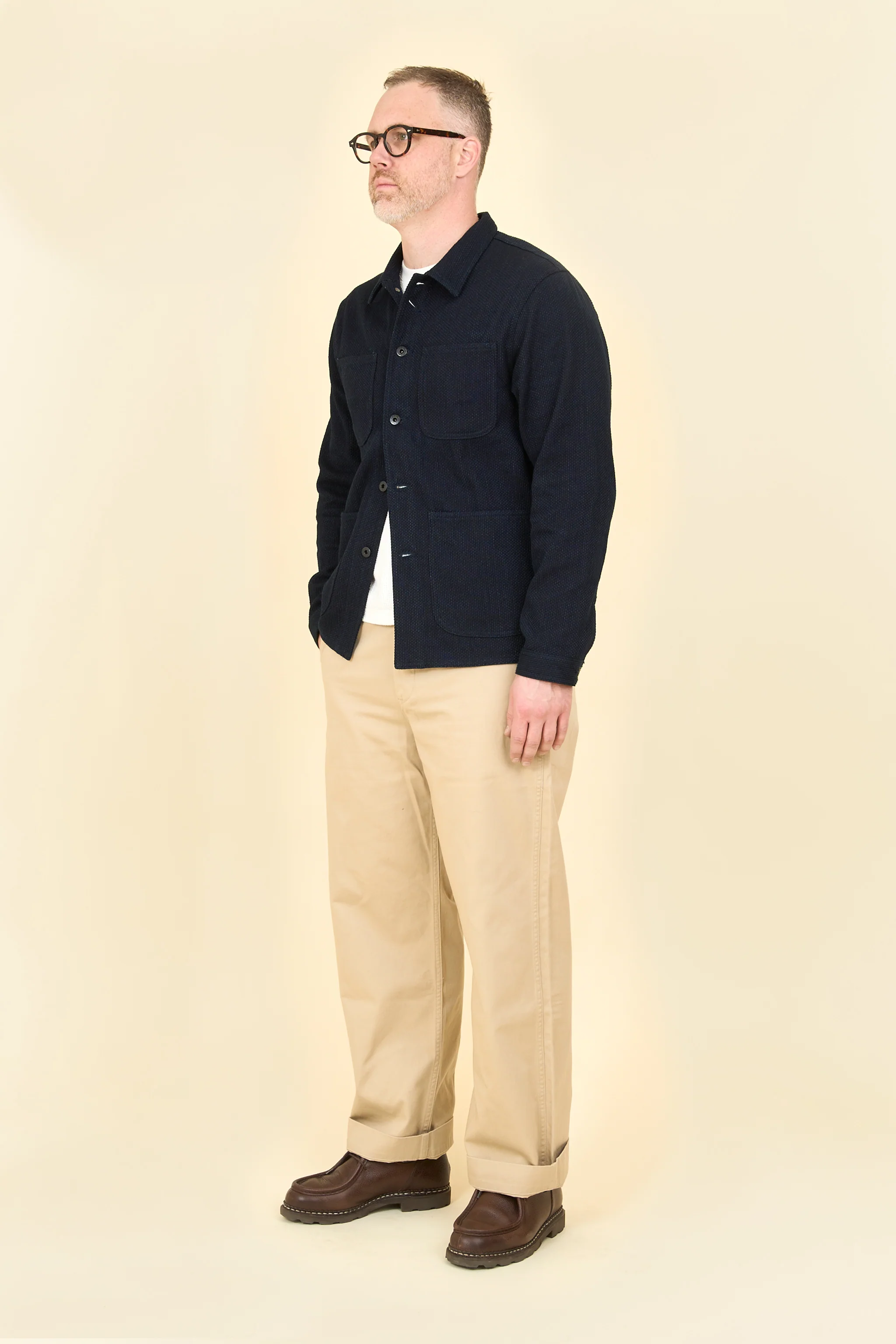 Japan Blue 11oz Sashiko Chore Coat - Indigo - Image 2