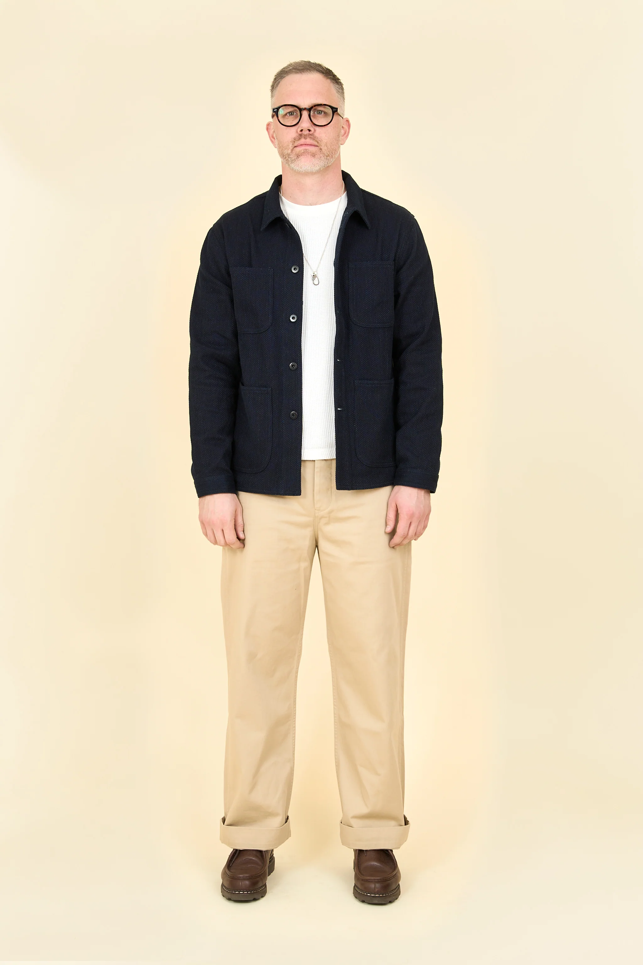 Japan Blue 11oz Sashiko Chore Coat - Indigo - Image 3